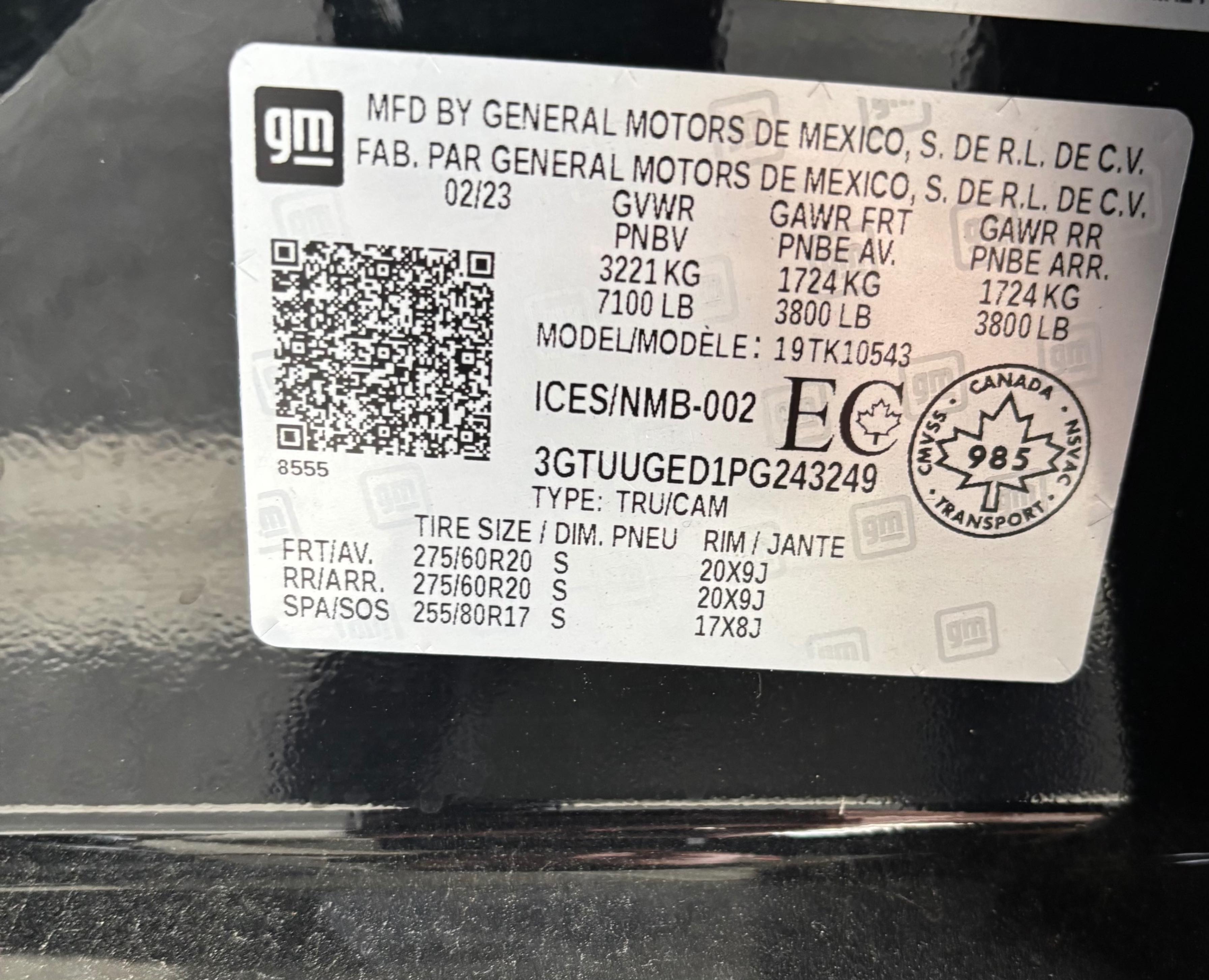 Photo 11 from auction – 2023 GMC SIERRA 1500 DENALI with VIN 3GTUUGED1PG243249