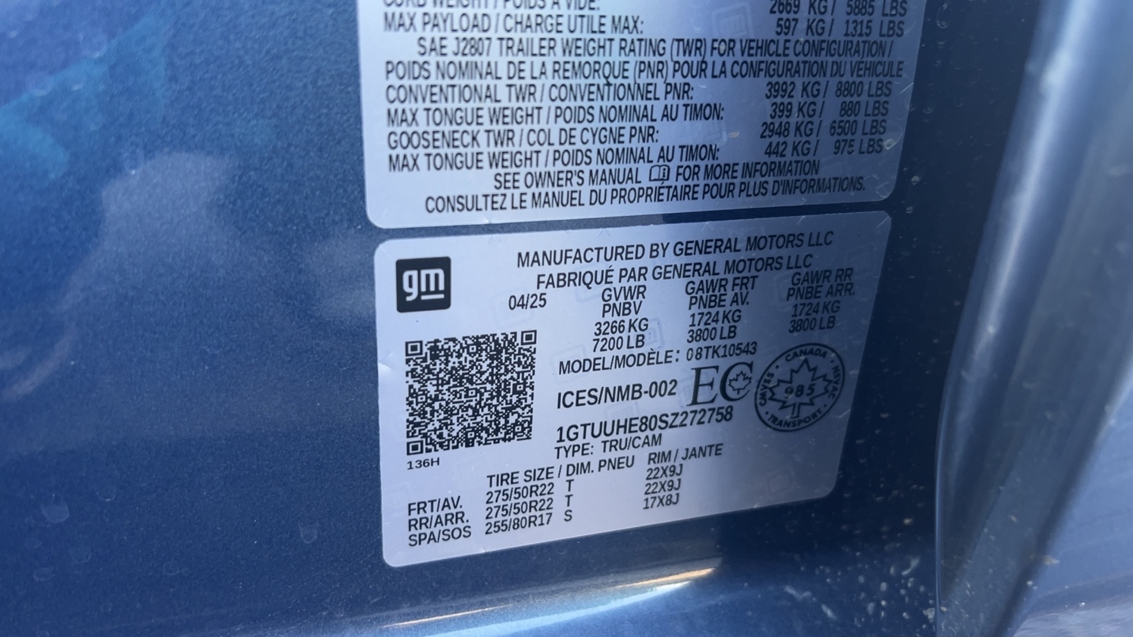 Снимка 11 от търг – 2025 GMC SIERRA 1500 DENALI ULTIMATE с VIN 1GTUUHE80SZ272758