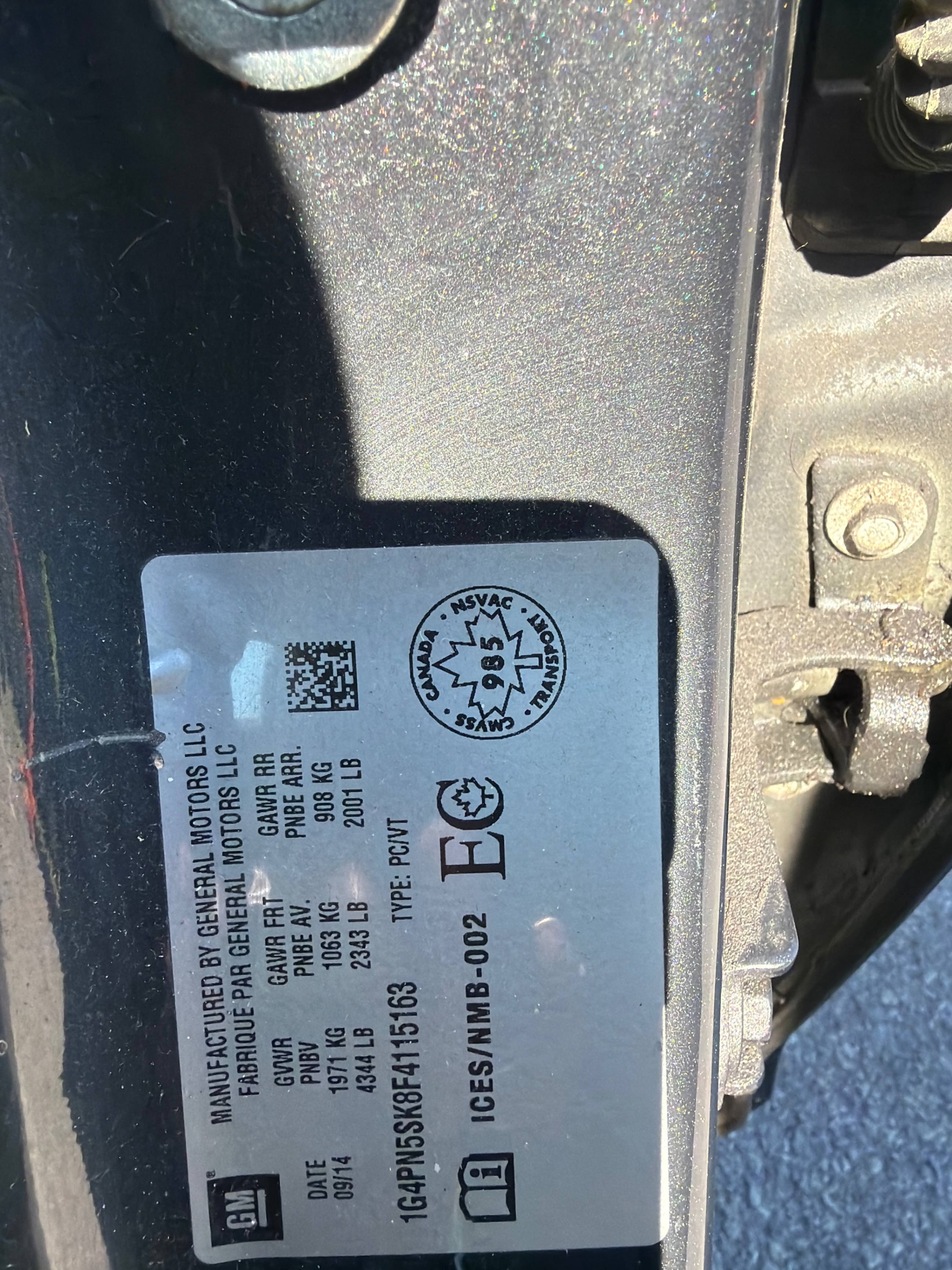 Photo 10 from auction – 2015 BUICK VERANO BASE with VIN 1G4PN5SK8F4115163