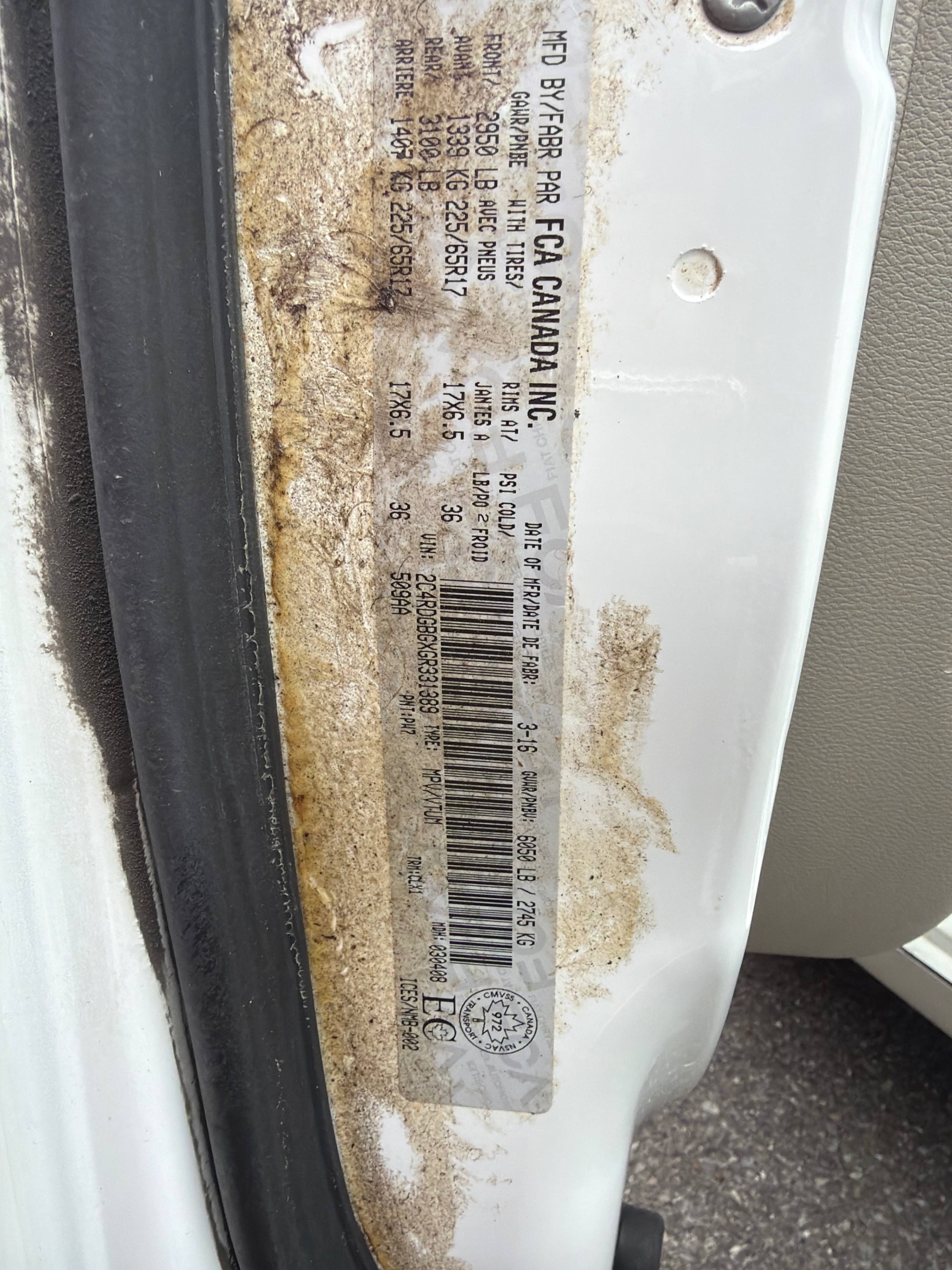 Photo 10 from auction – 2016 DODGE GRAND CARAVAN SXT PREMIUM PLUS with VIN 2C4RDGBGXGR331389