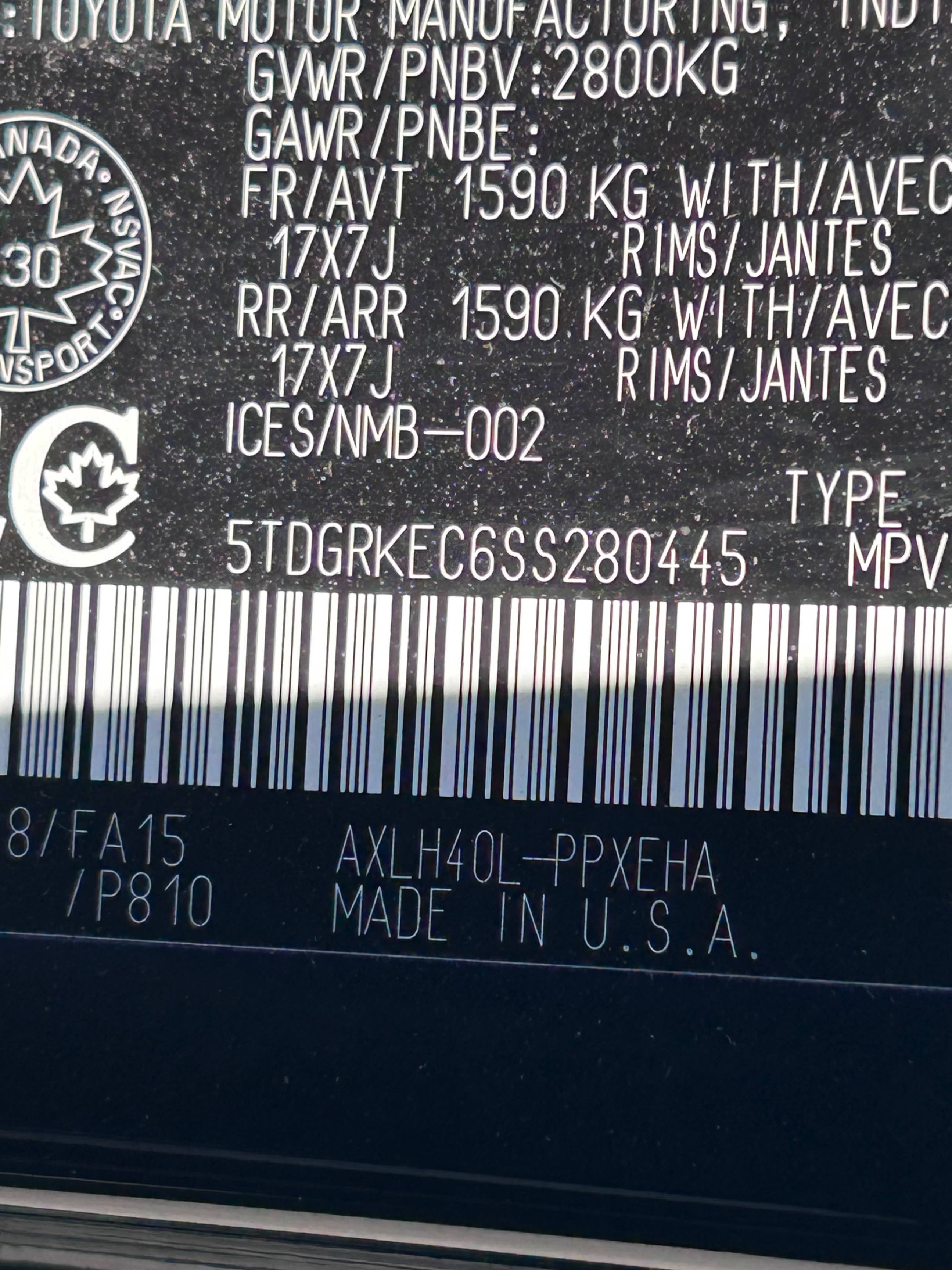 Снимка 11 от търг – 2025 TOYOTA SIENNA LE 8-PASSENGER FWD с VIN 5TDGRKEC6SS280445