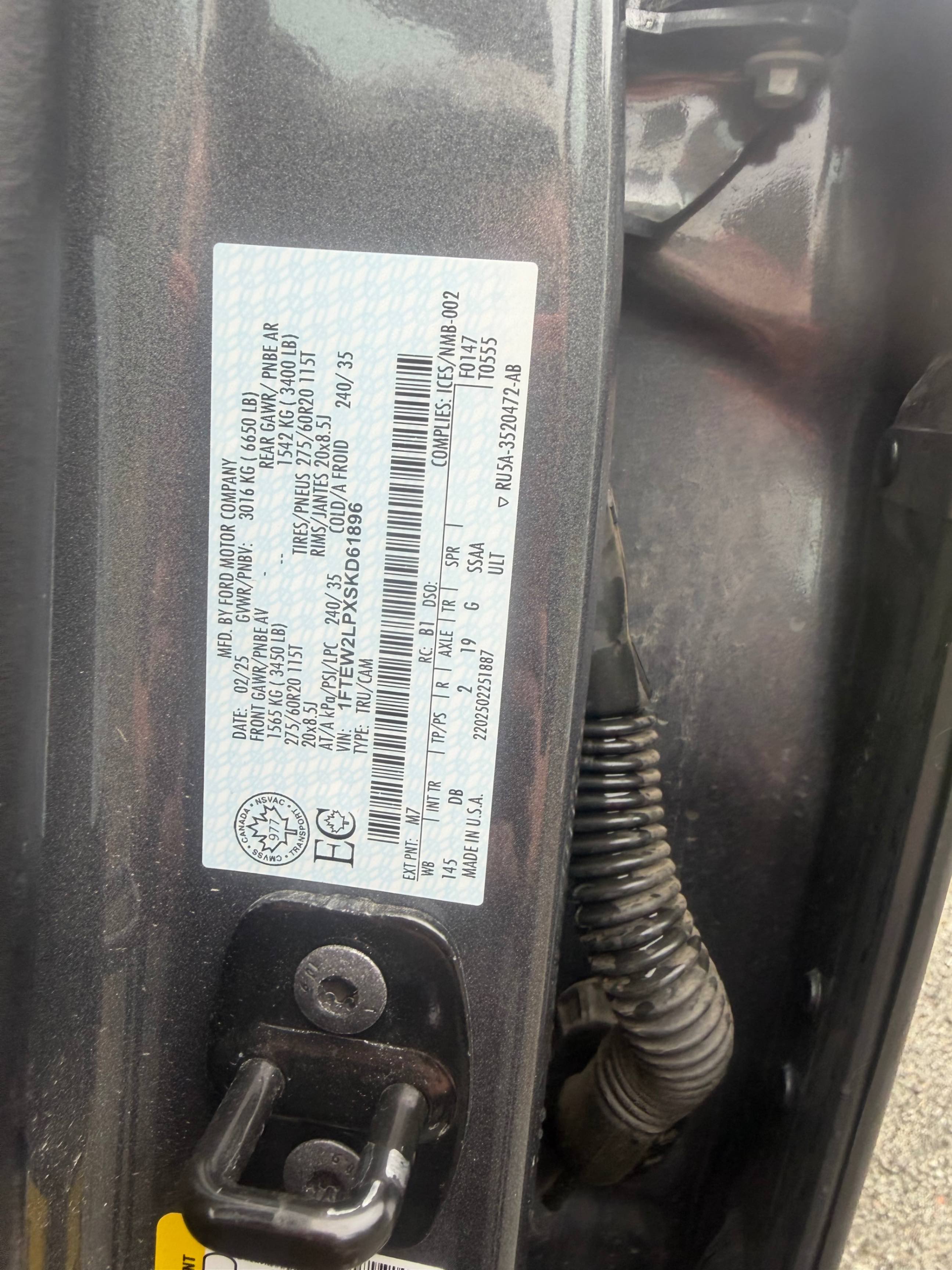 Снимка 11 от търг – 2025 FORD F-150 STX с VIN 1FTEW2LPXSKD61896