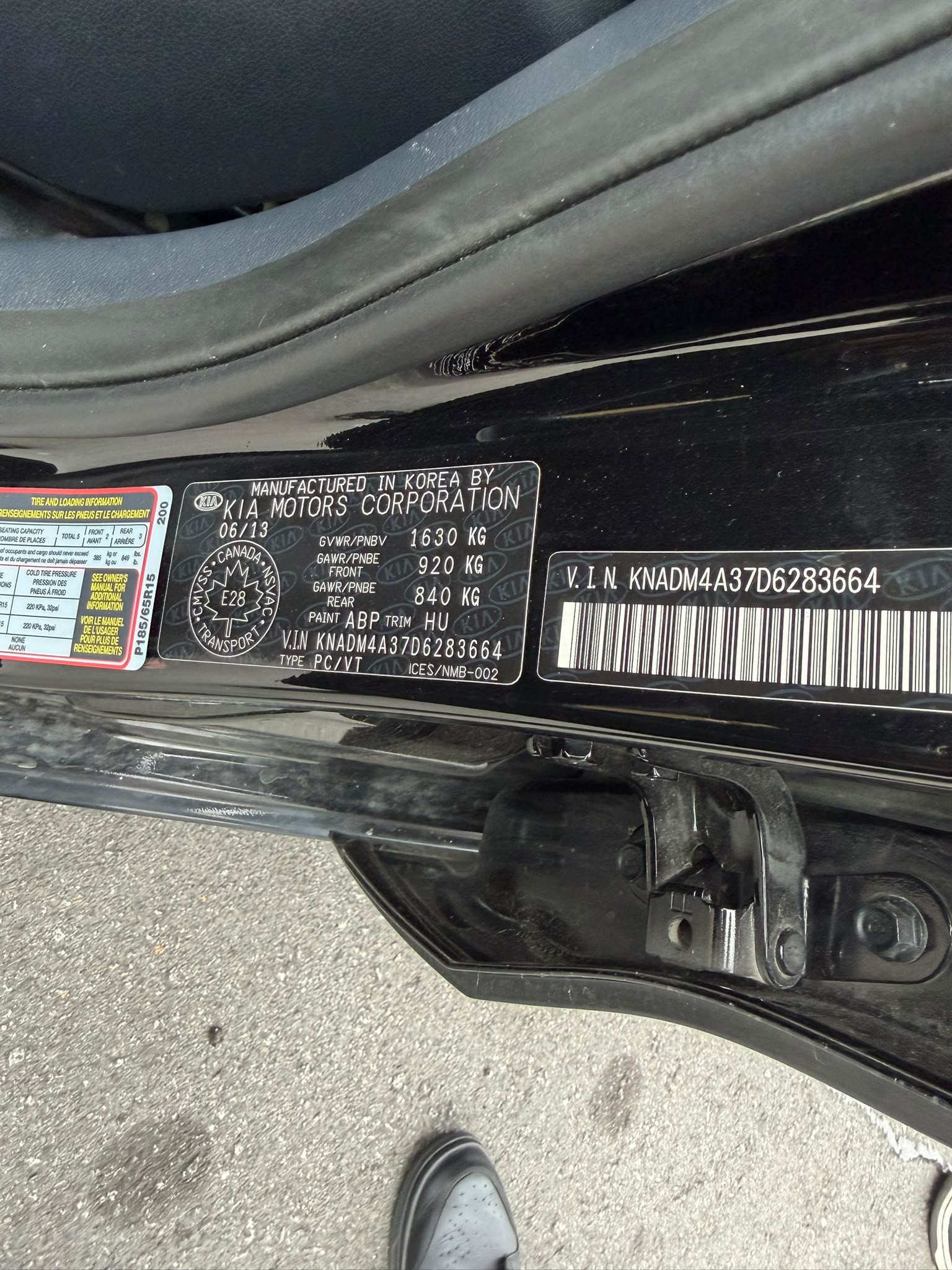 Фото 11 с аукциона – 2013 KIA RIO 4DR SDN с VIN KNADM4A37D6283664