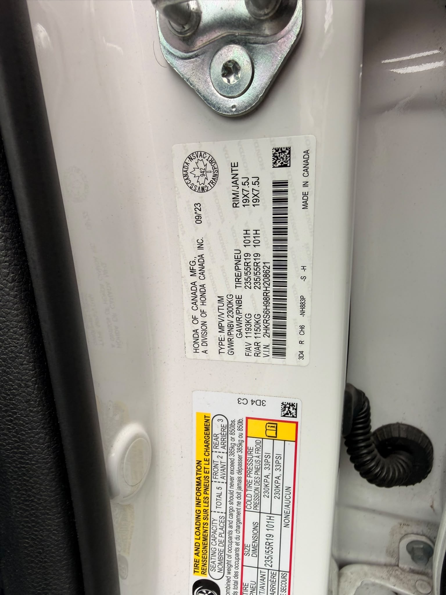 Снимка 11 от търг – 2024 HONDA CR-V HYBRID TOURING с VIN 2HKRS6H98RH208621