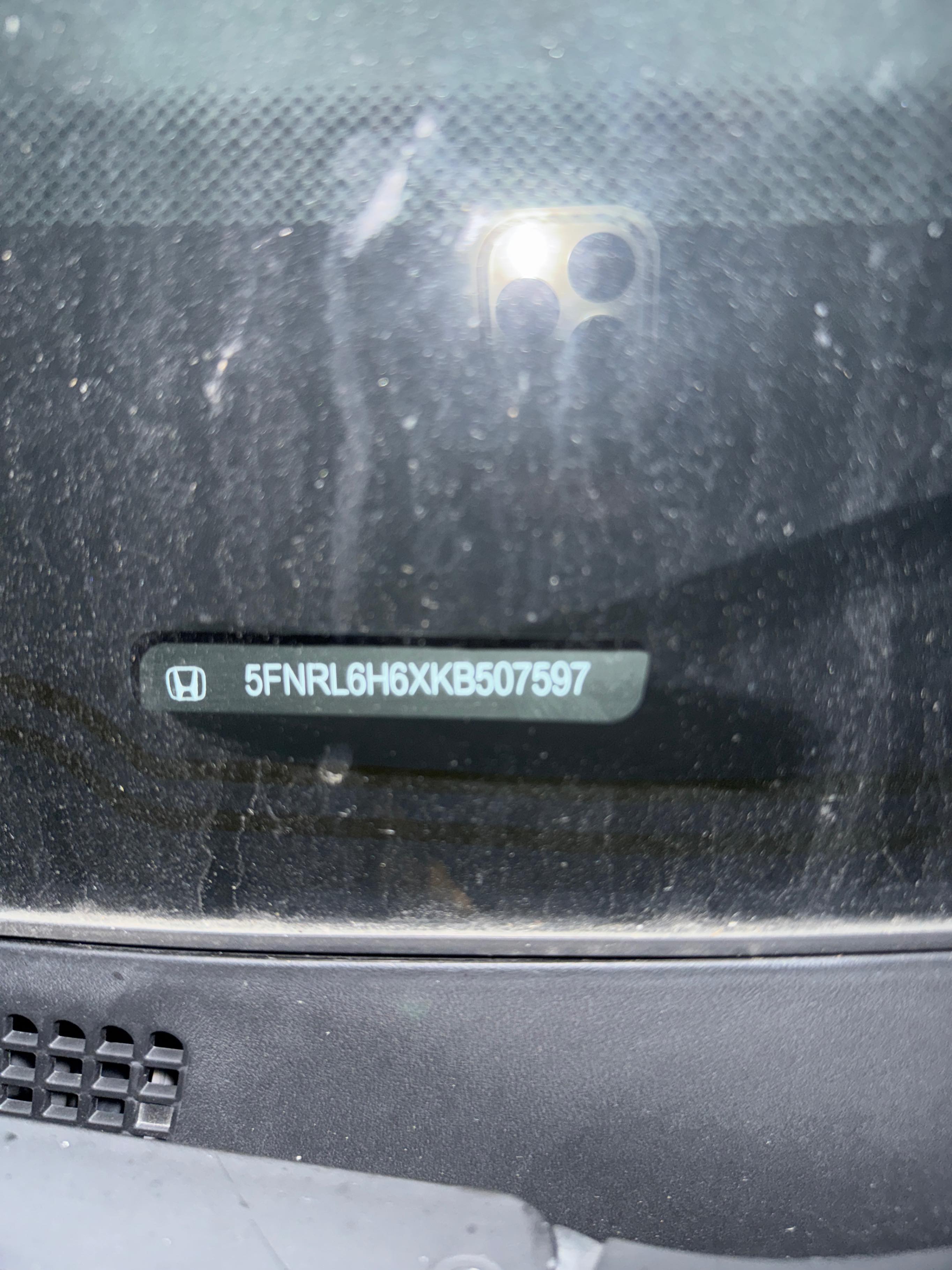 Снимка 11 от търг – 2019 HONDA ODYSSEY EX-L с VIN 5FNRL6H6XKB507597