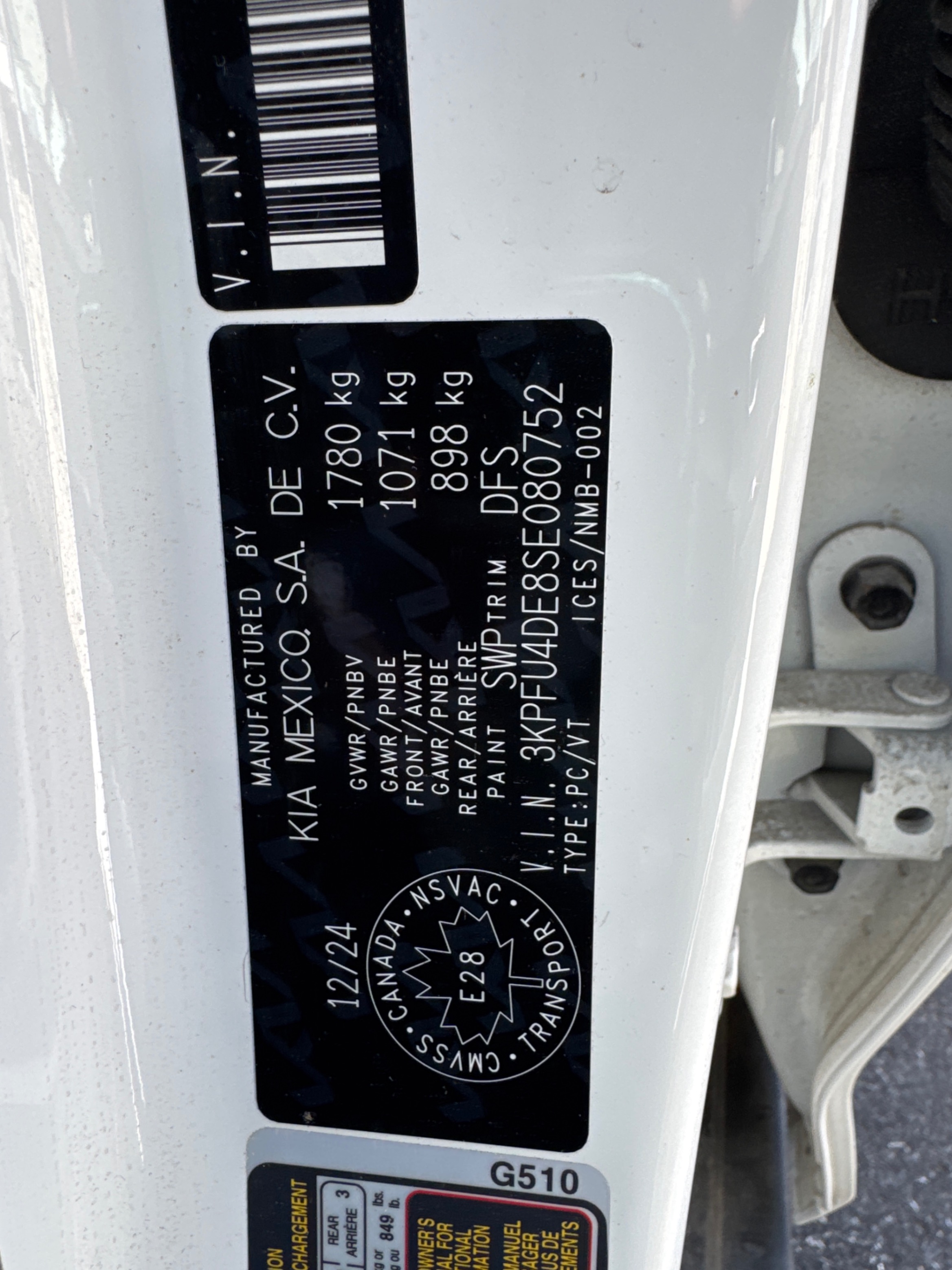 Photo 13 from auction – 2025 KIA K4 FWD with VIN 3KPFU4DE8SE080752
