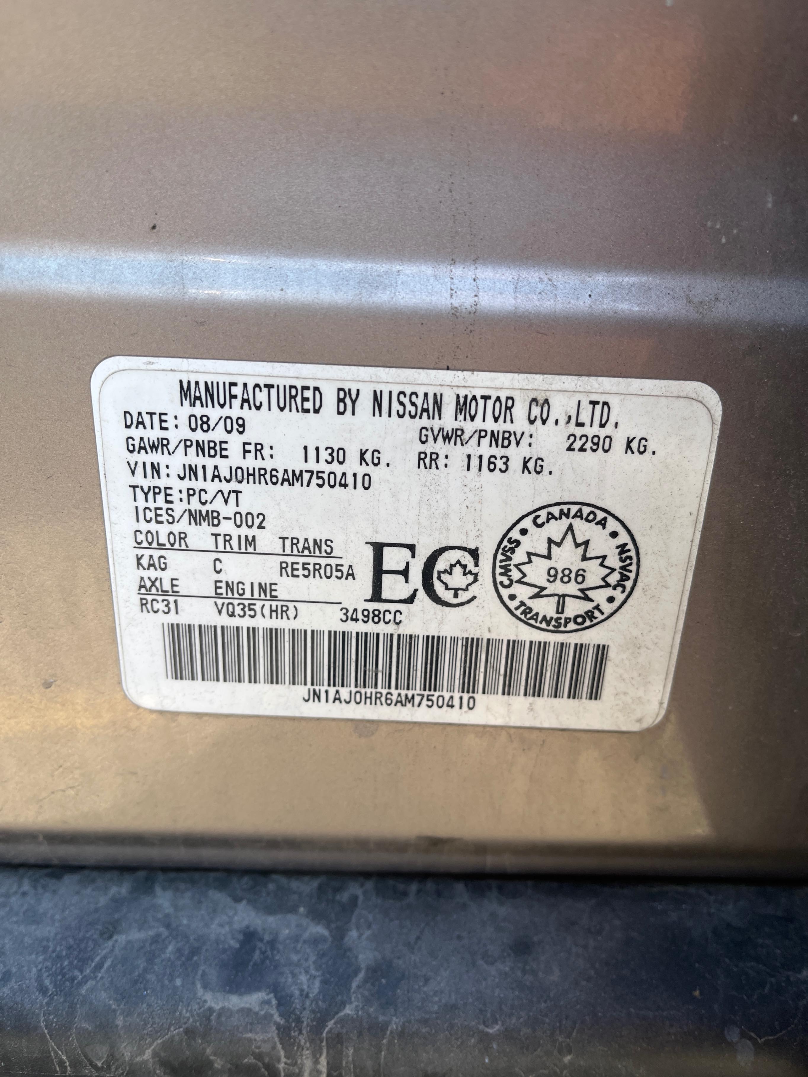 Снимка 10 от търг – 2010 INFINITI EX35 JOURNEY с VIN JN1AJ0HR6AM750410