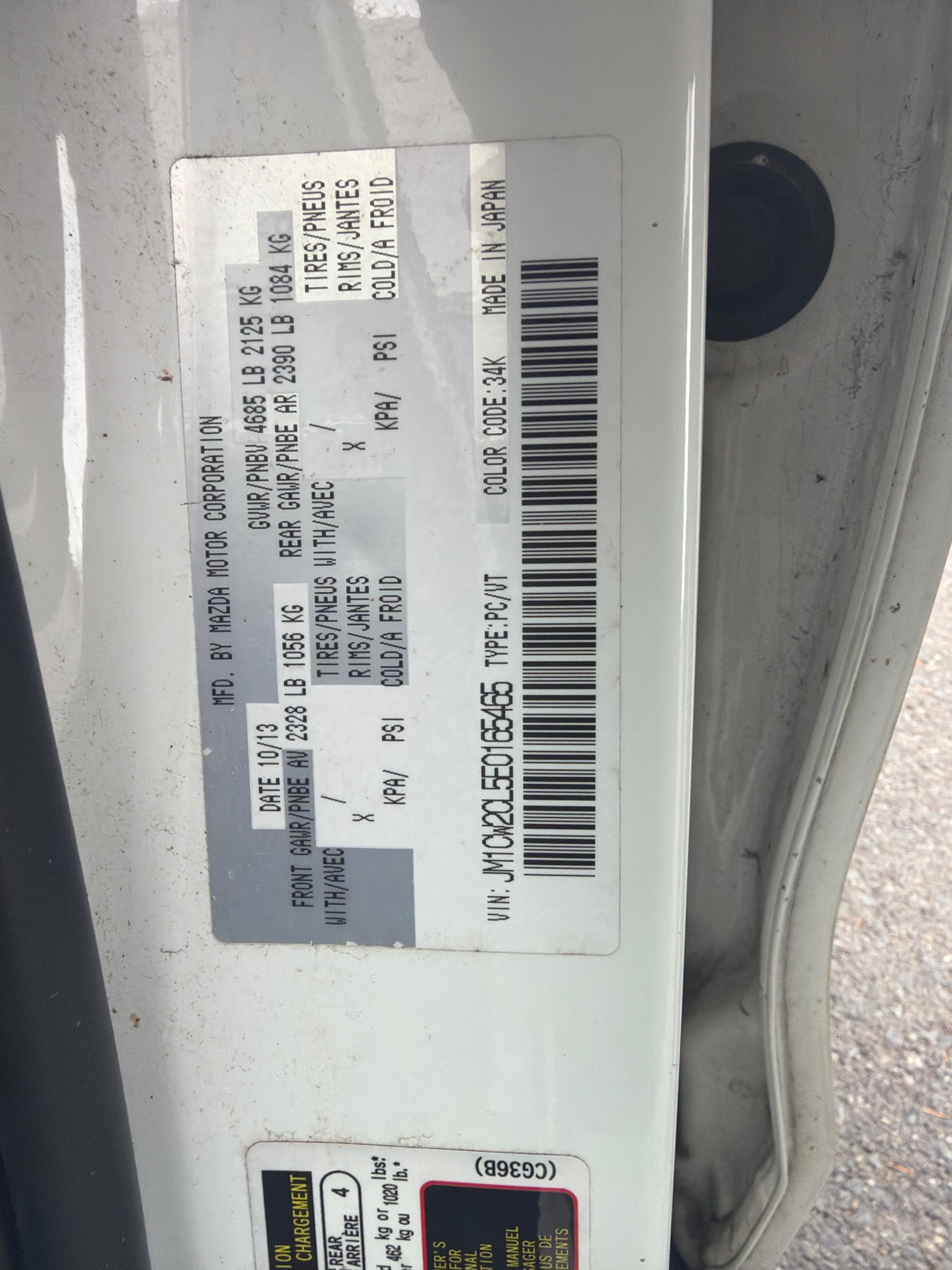 صورة رقم 10 من المزاد - 2014 MAZDA MAZDA5 GS مع VIN JM1CW2CL5E0165465
