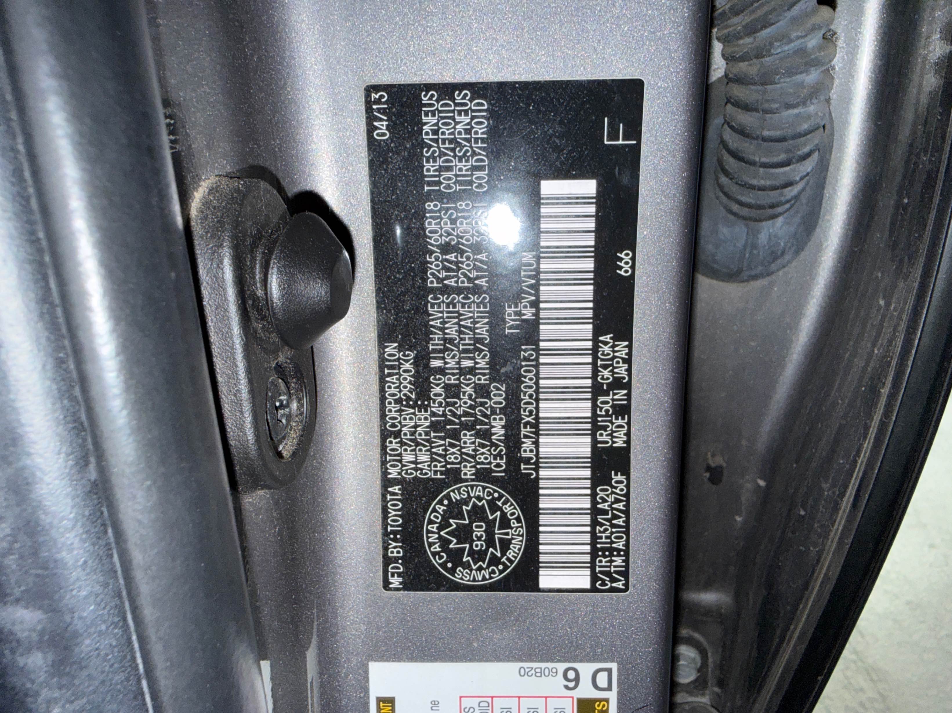 Photo 10 from auction – 2013 LEXUS GX 460 EXECUTIVE with VIN JTJBM7FX5D5060131