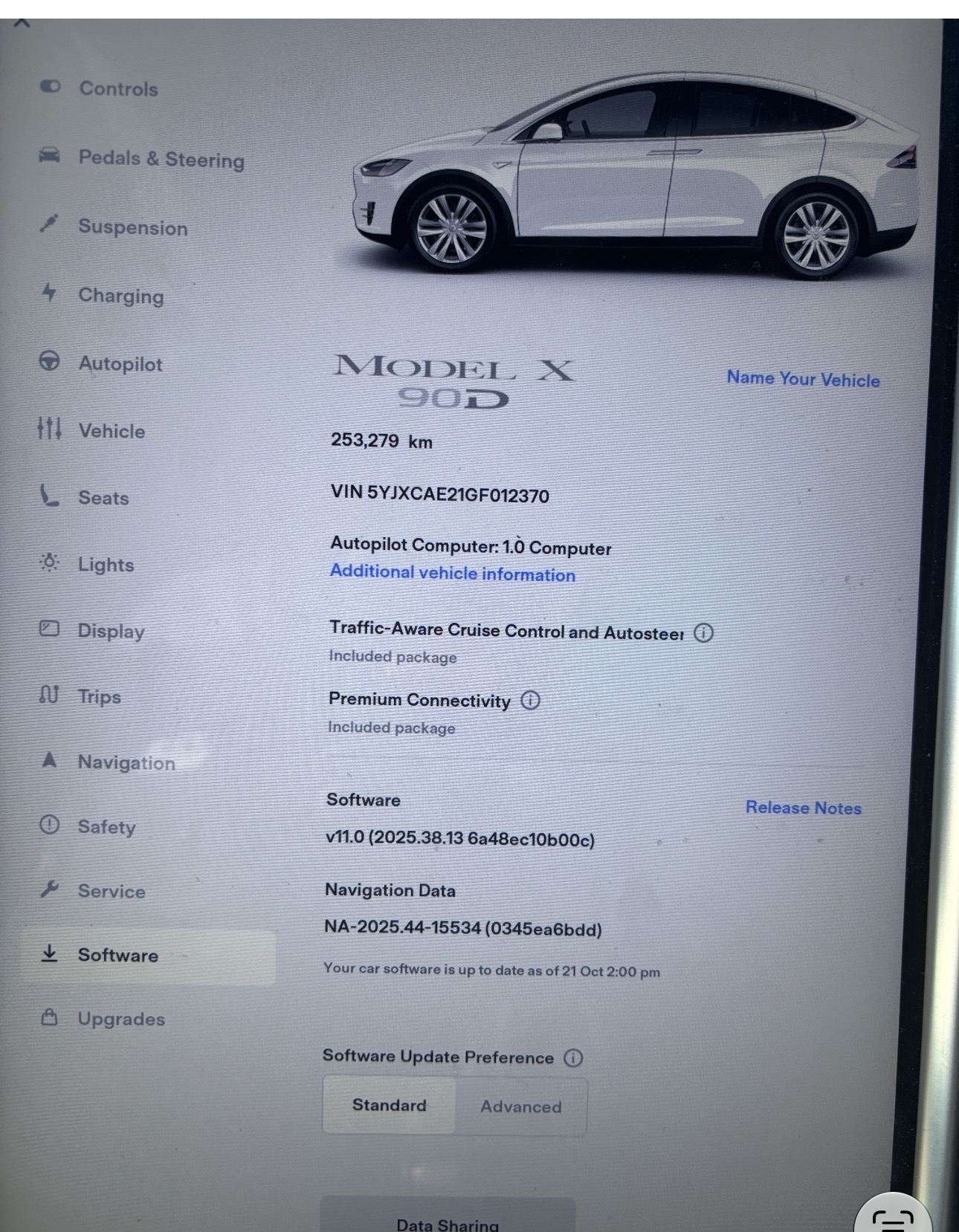 Photo 14 from auction – 2016 TESLA MODEL X 90D with VIN 5YJXCAE21GF012370