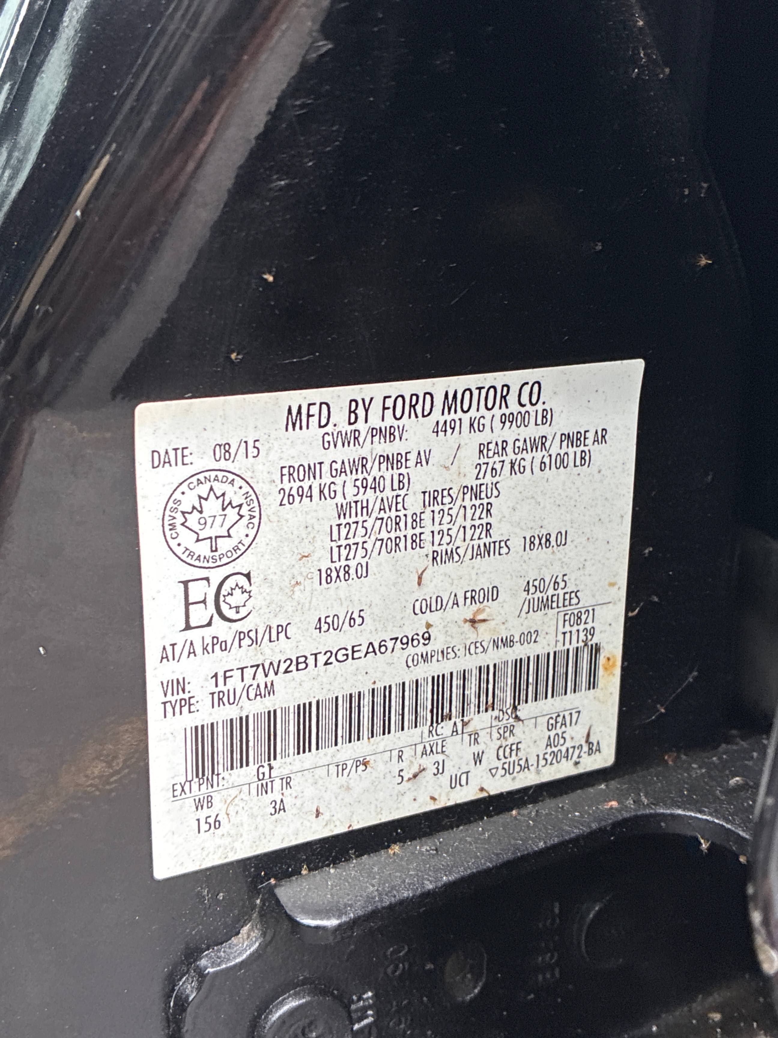 Снимка 11 от търг – 2016 FORD SUPER DUTY F-250 SRW 4WD CREW CAB с VIN 1FT7W2BT2GEA67969