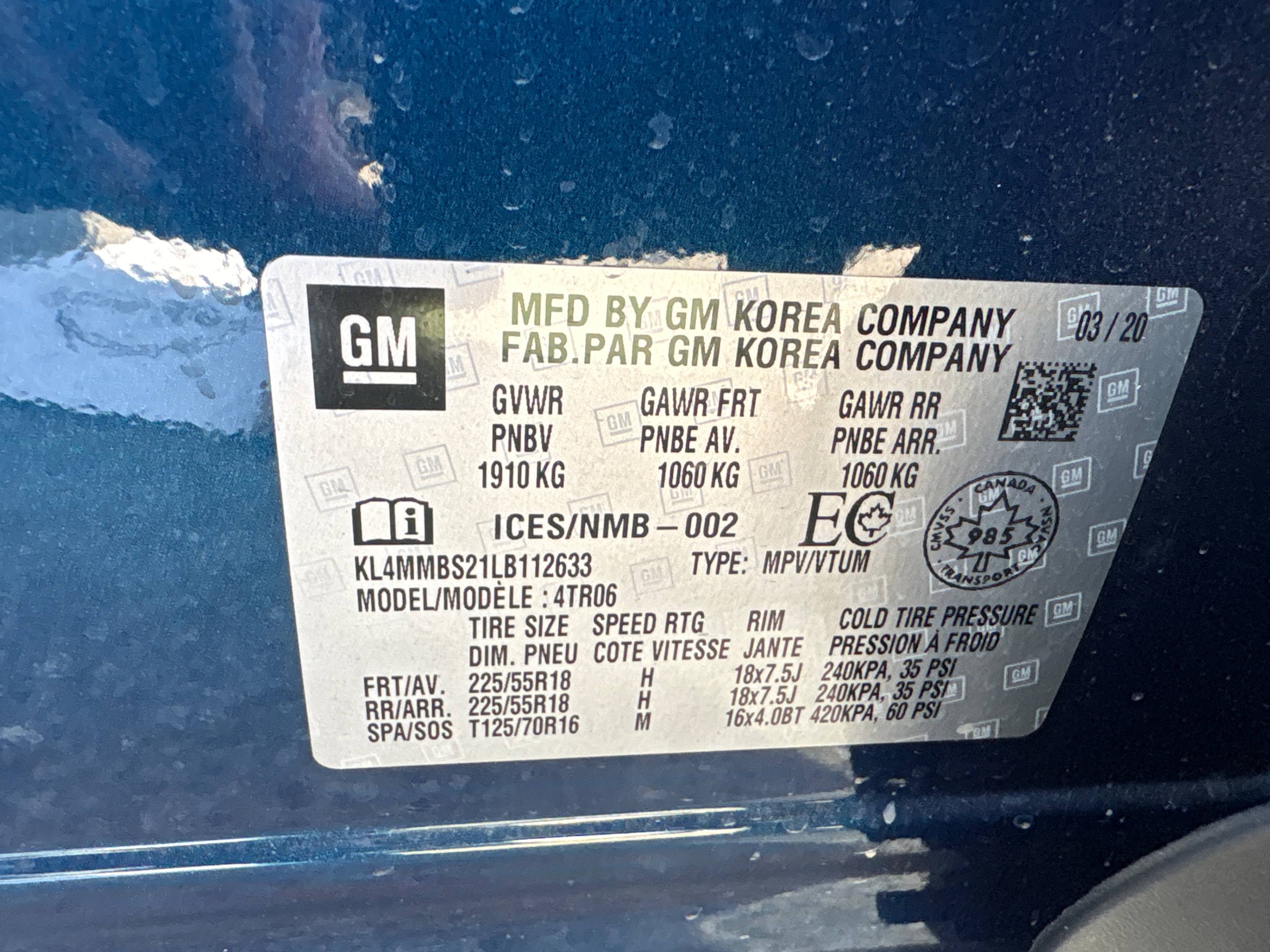 Photo 11 from auction – 2020 BUICK ENCORE GX PREFERRED with VIN KL4MMBS21LB112633
