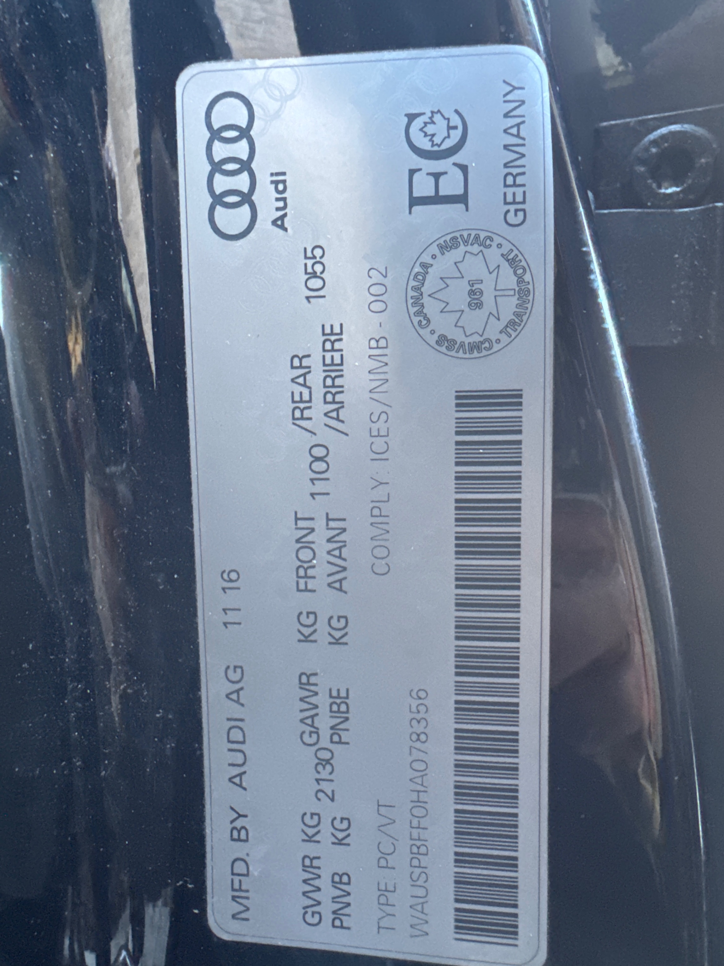 Photo 11 from auction – 2017 AUDI A3 E-TRON TECHNIK with VIN WAUSPBFF0HA078356