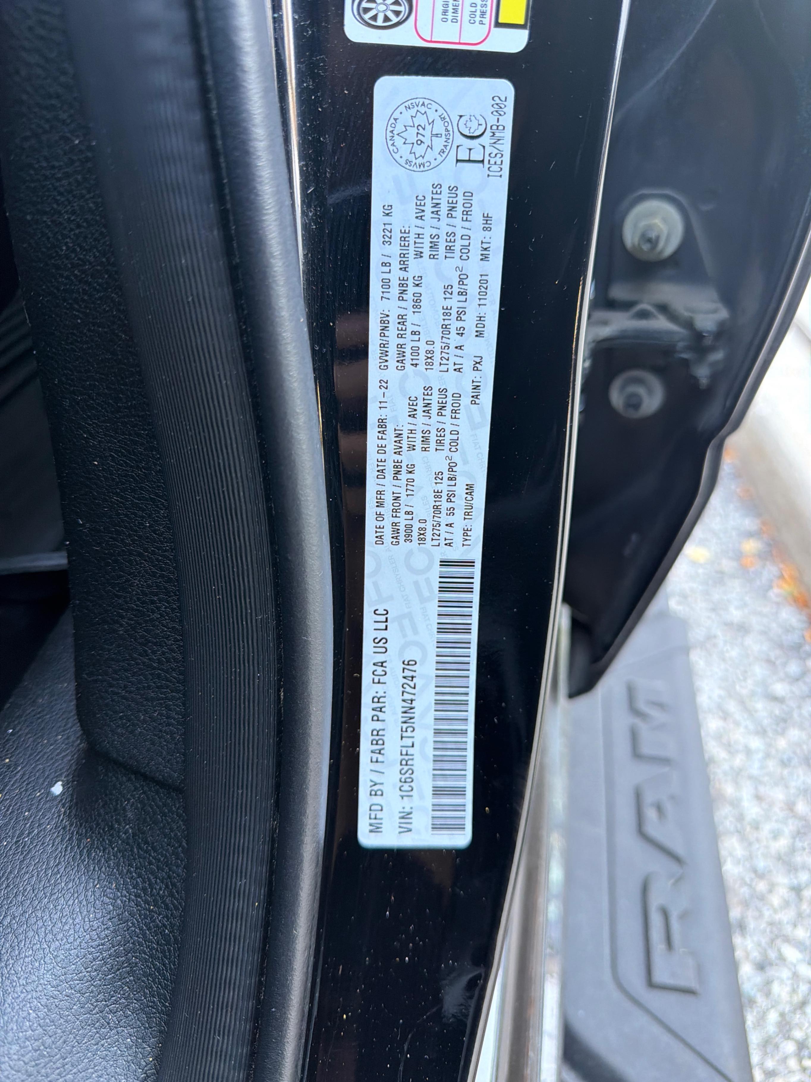 Photo 10 from auction – 2022 RAM 1500 REBEL with VIN 1C6SRFLT5NN472476
