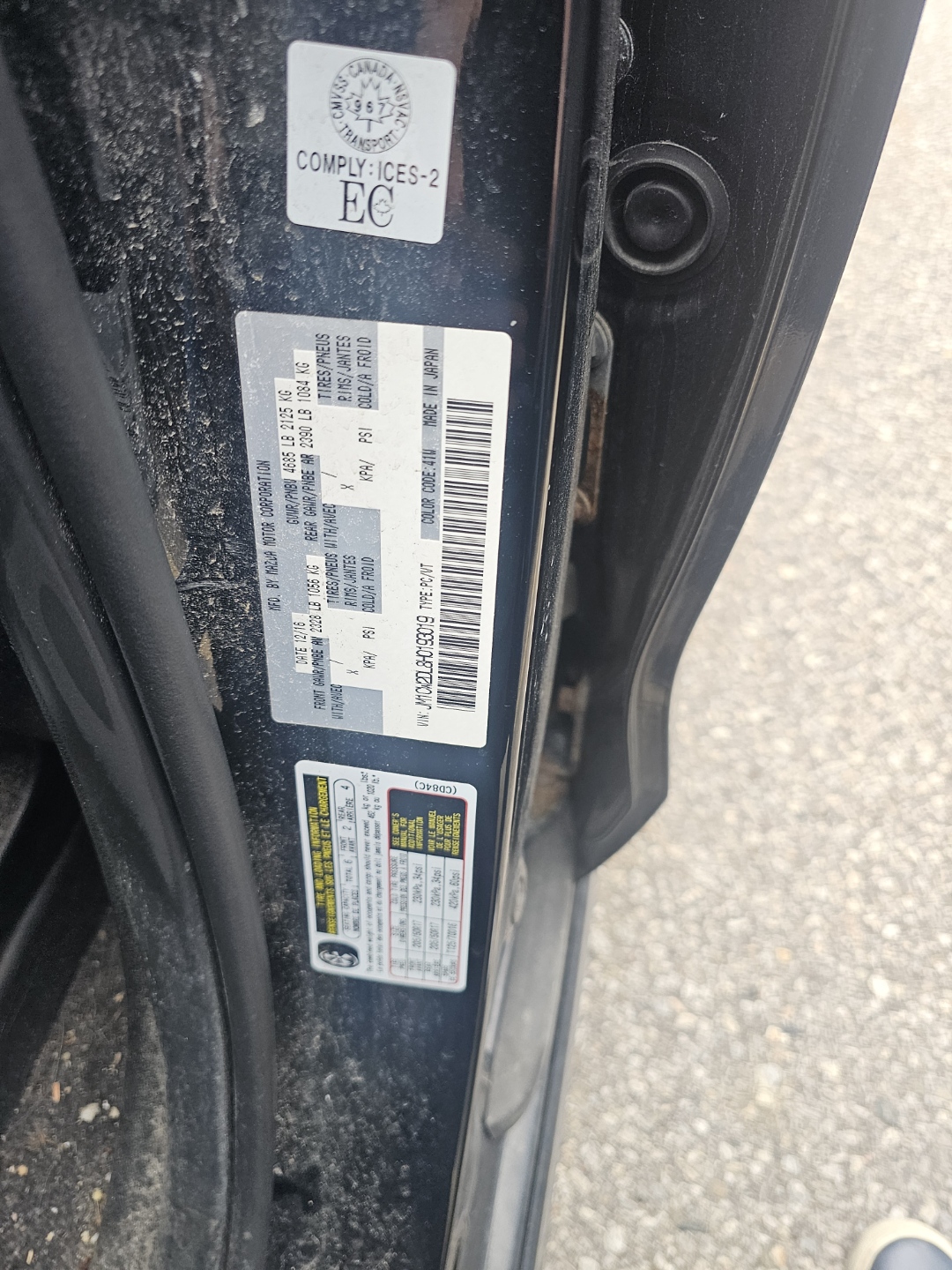 Zdjęcie 11 z aukcji – 2017 MAZDA MAZDA5 GT z VIN JM1CW2DL8H0193019