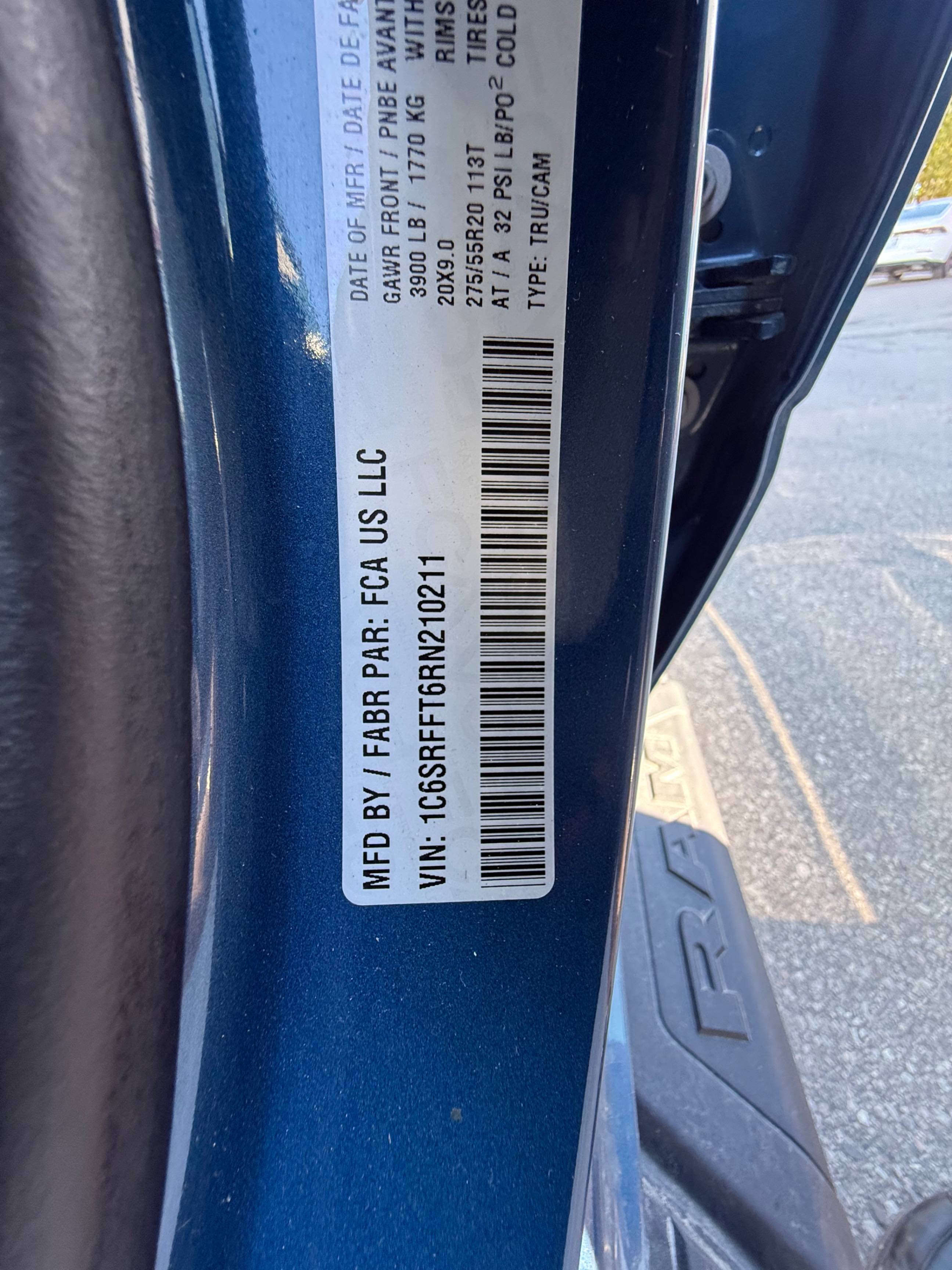 Photo 10 from auction – 2024 RAM 1500 BIG HORN with VIN 1C6SRFFT6RN210211