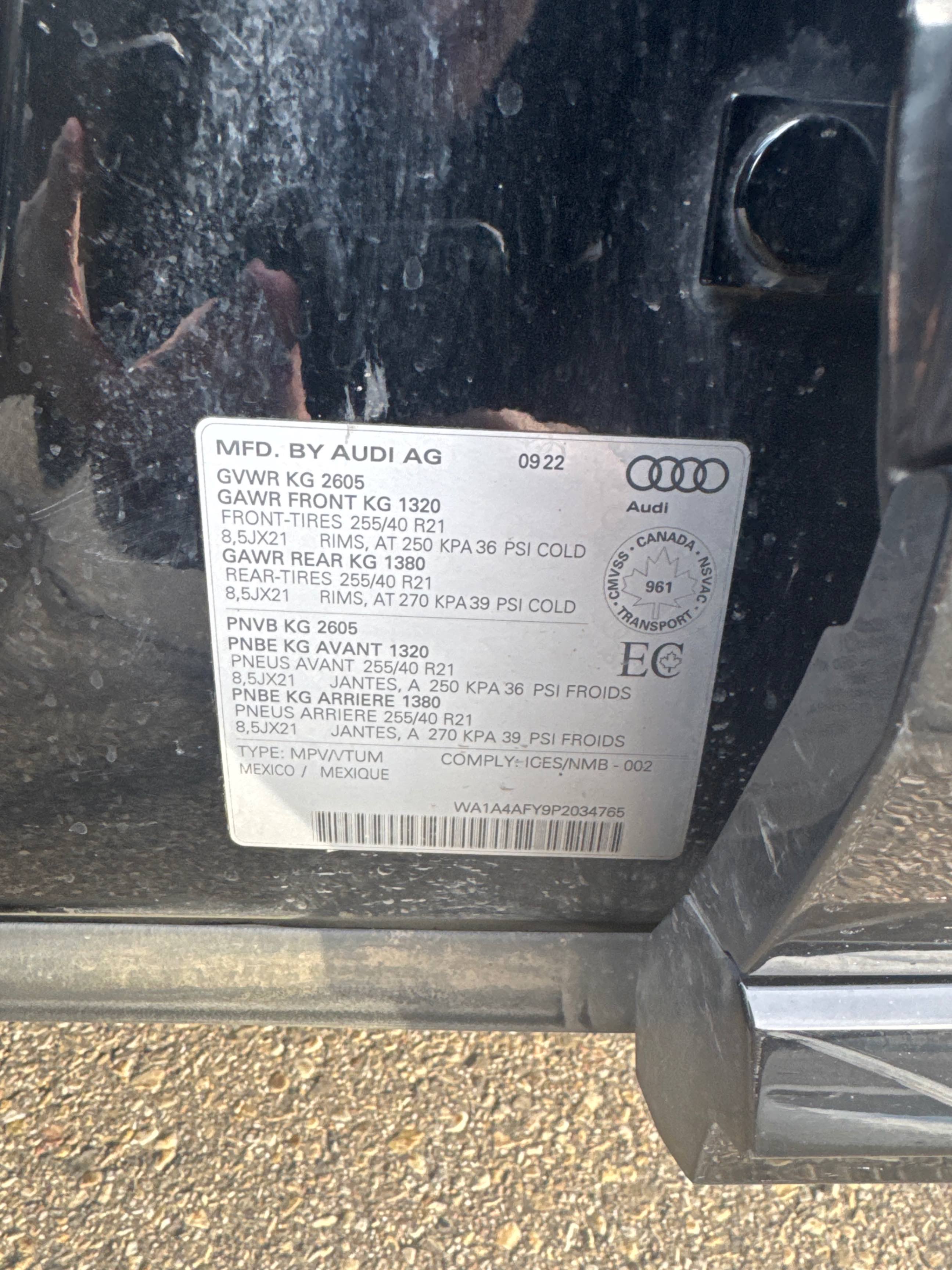 Photo 11 from auction – 2023 AUDI SQ5 PROGRESSIV with VIN WA1A4AFY9P2034765