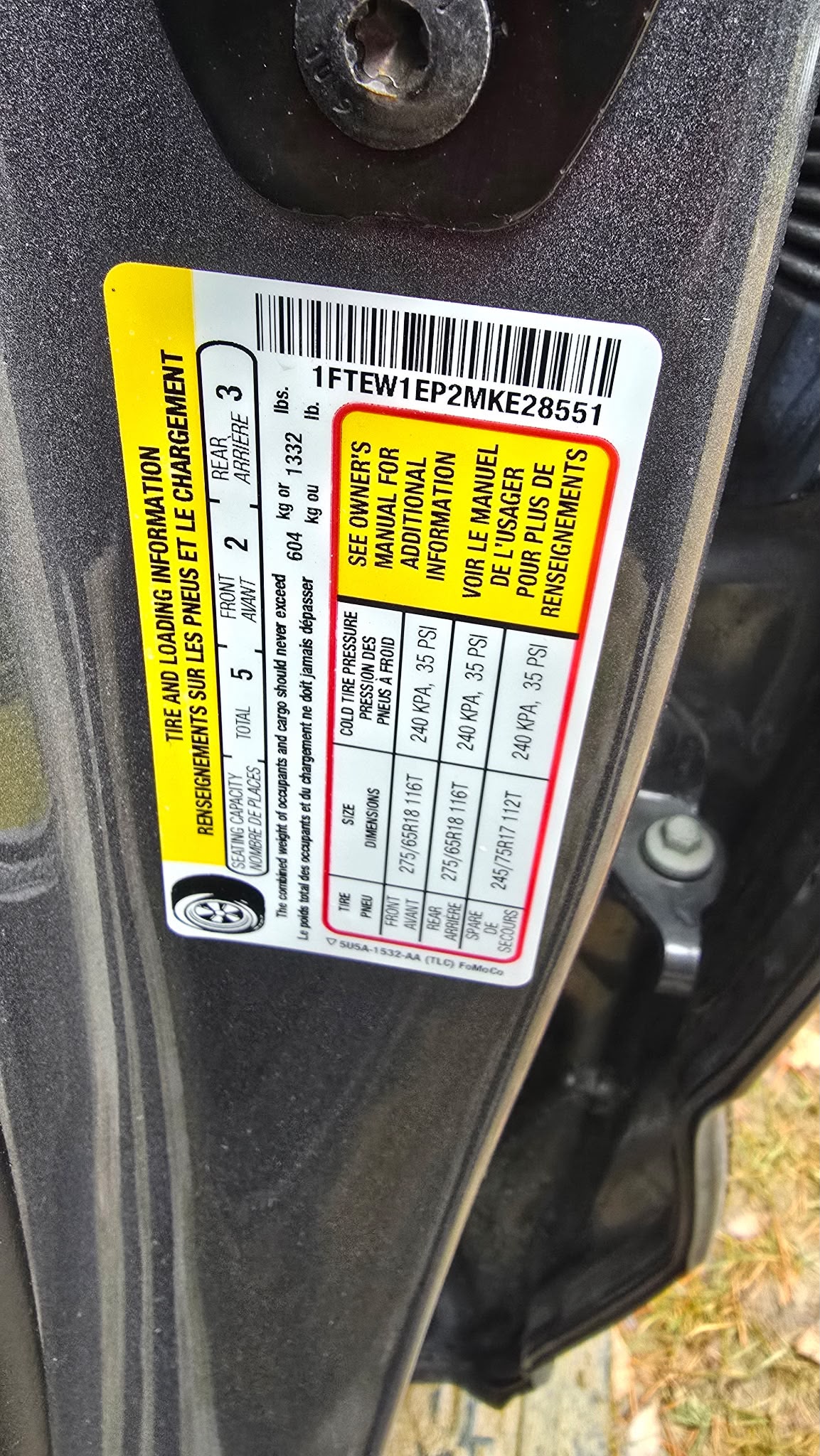 Снимка 11 от търг – 2021 FORD F-150 4WD SUPERCREW 5.5' BOX с VIN 1FTEW1EP2MKE28551