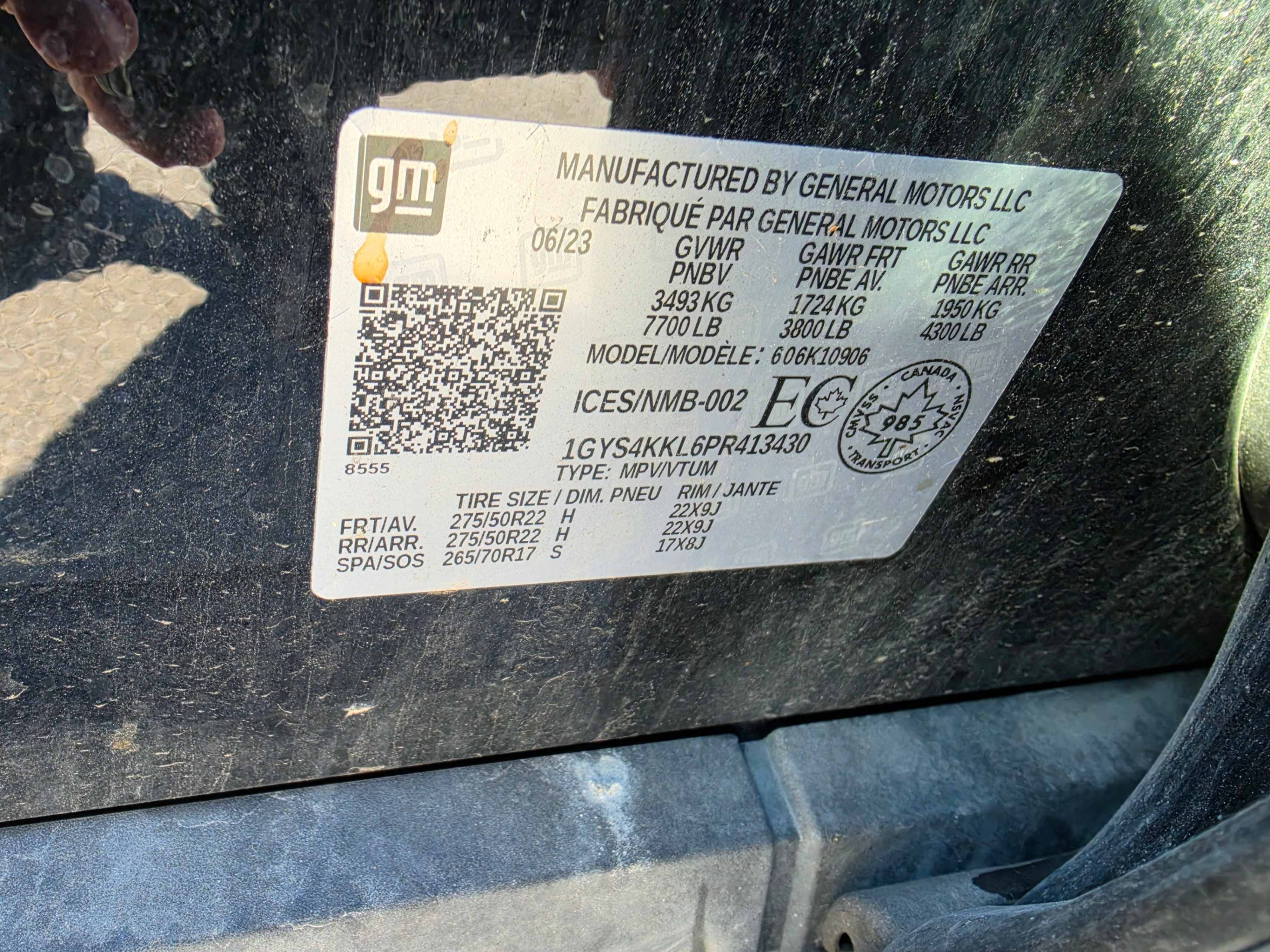 Снимка 11 от търг – 2023 CADILLAC ESCALADE ESV 4WD PREMIUM LUXURY с VIN 1GYS4KKL6PR413430