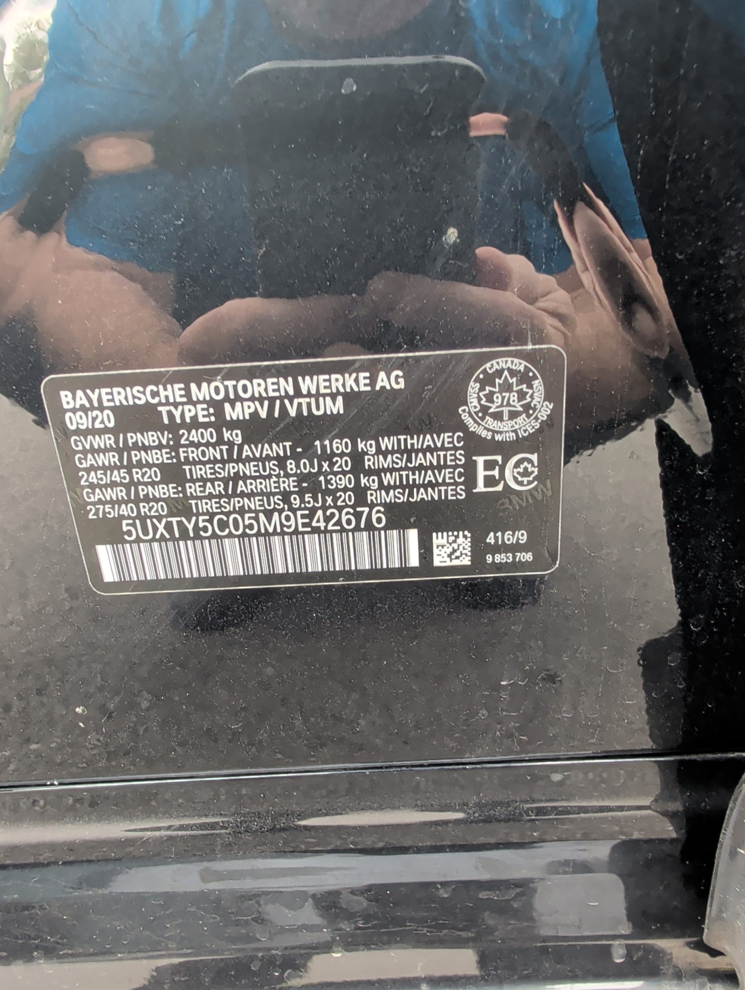 Photo 10 from auction – 2021 BMW X3 XDRIVE30I with VIN 5UXTY5C05M9E42676