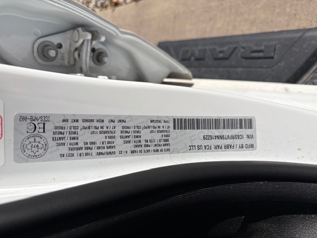 Photo 11 from auction – 2022 RAM 1500 SPORT with VIN 1C6SRFVT9NN416229