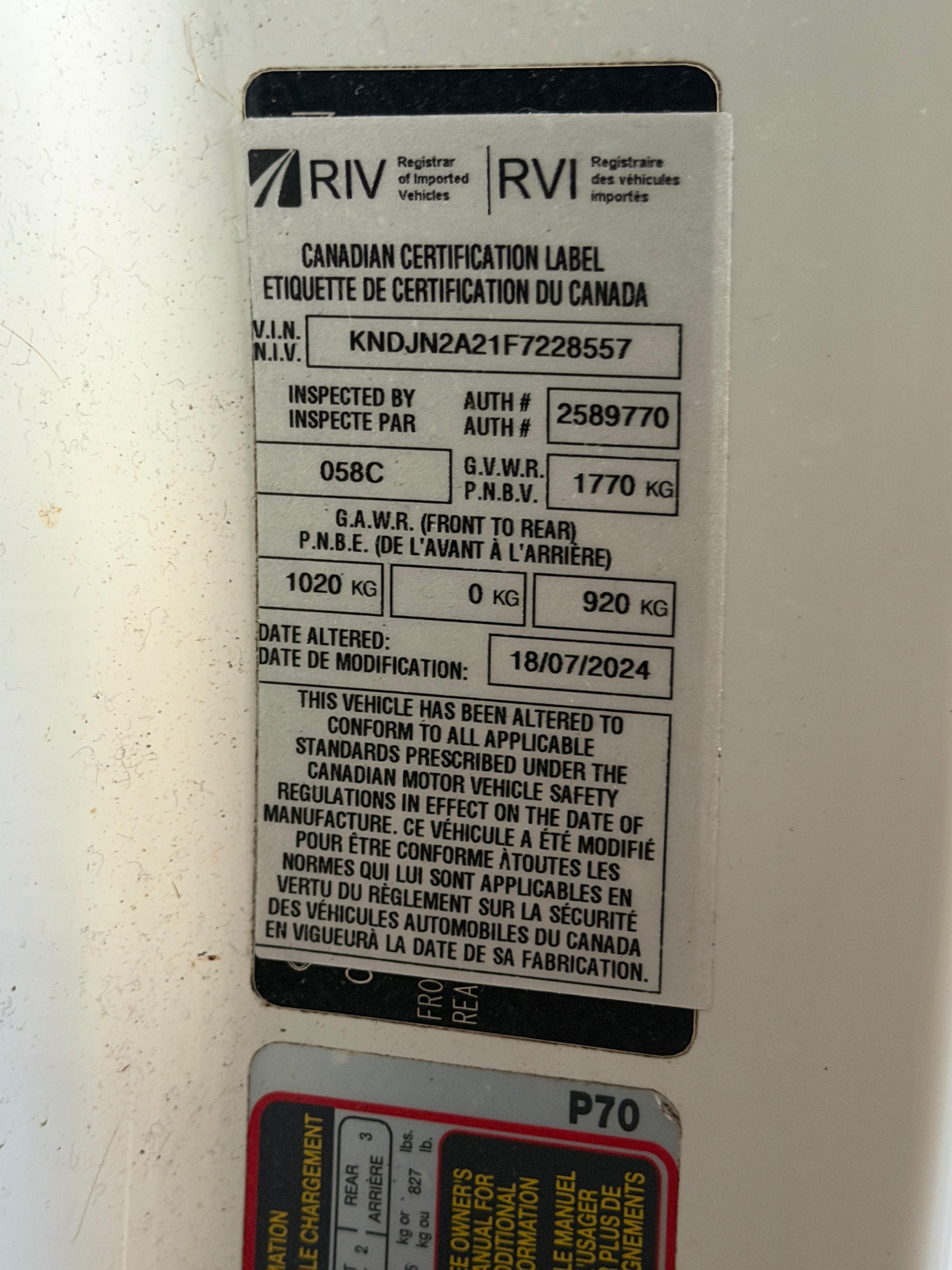 Photo 11 from auction – 2015 KIA SOUL BASE with VIN KNDJN2A21F7228557