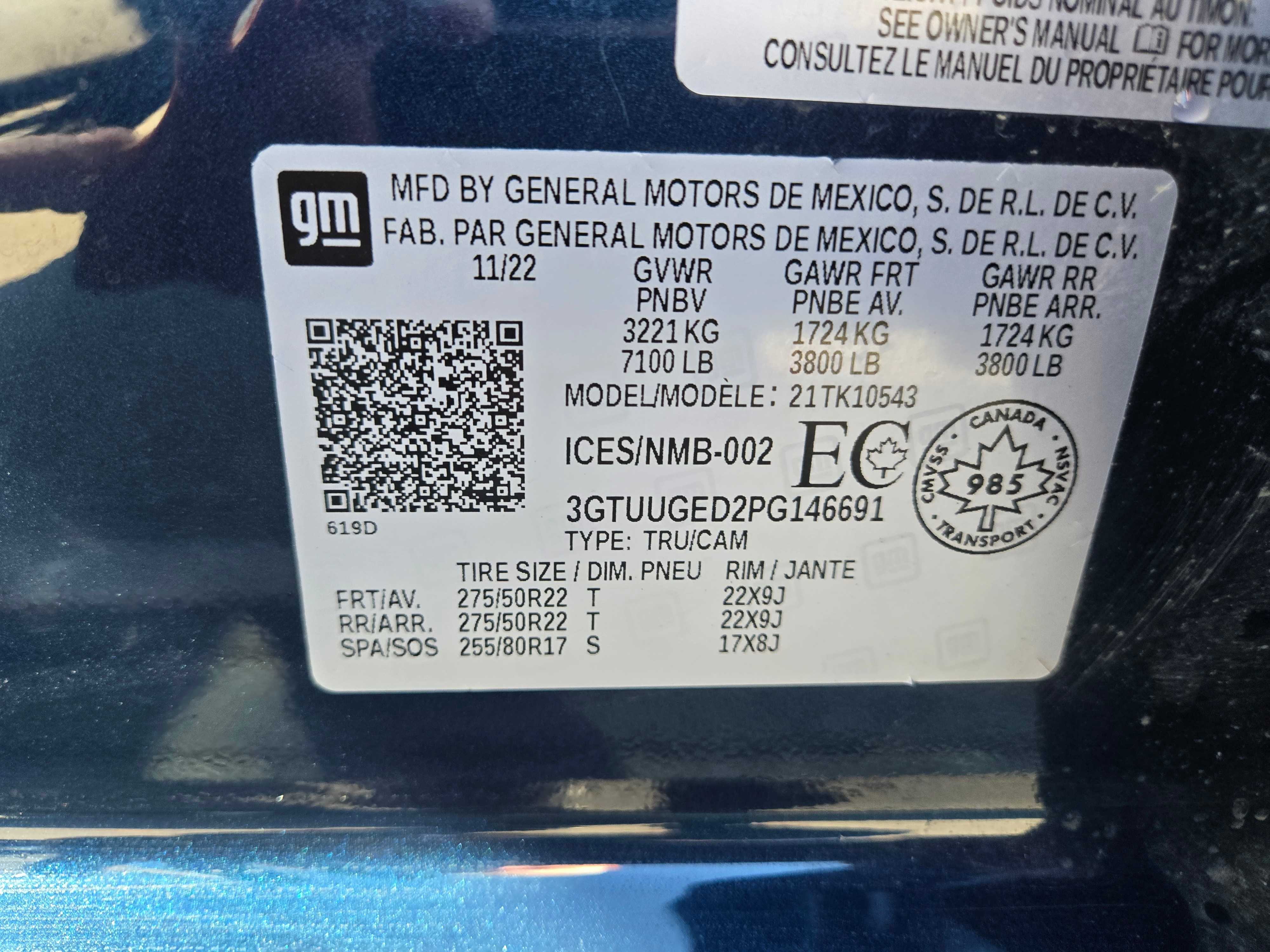 Снимка 9 от търг – 2023 GMC SIERRA 1500 DENALI с VIN 3GTUUGED2PG146691