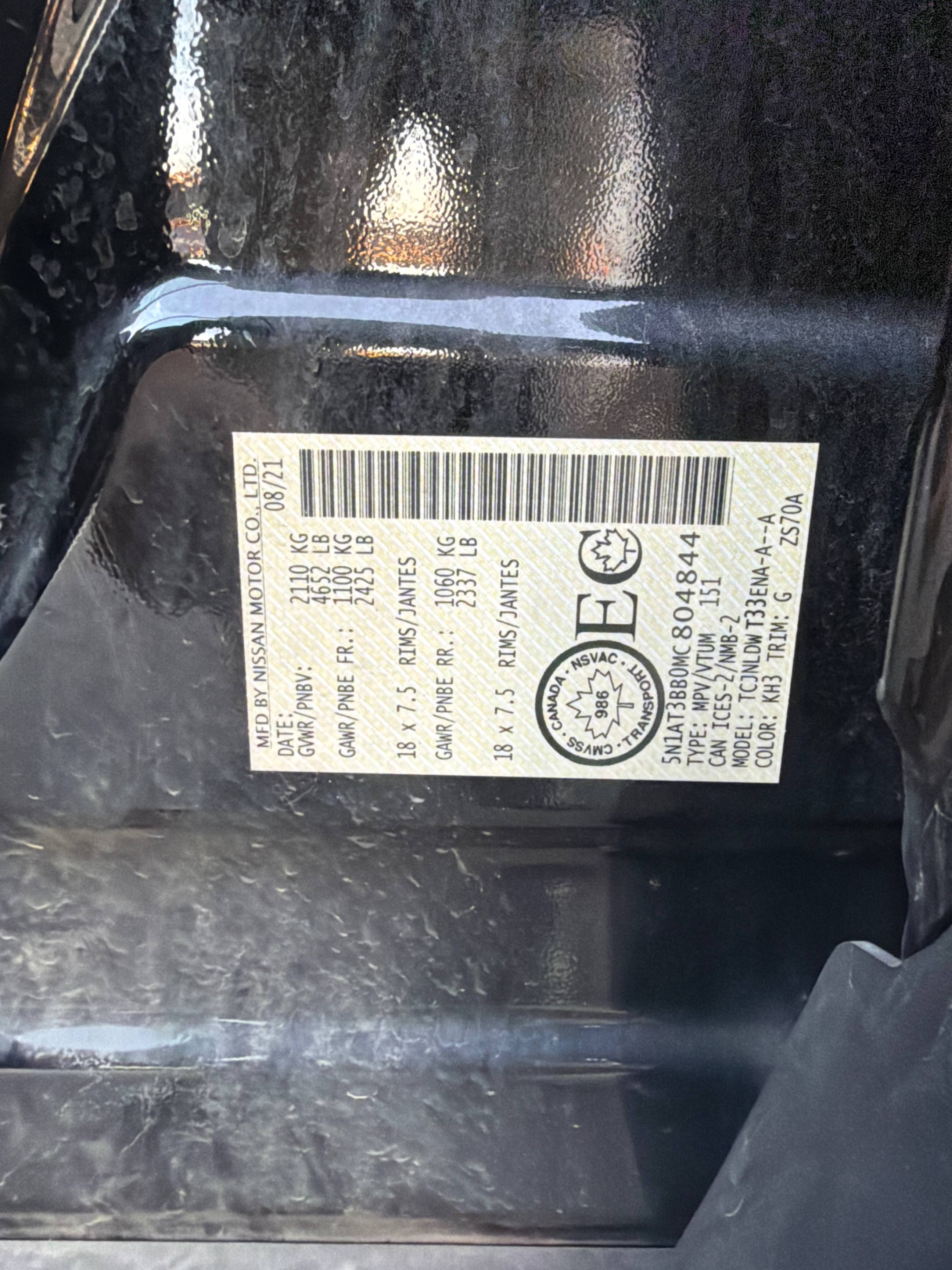 Photo 11 from auction – 2021 NISSAN ROGUE SV with VIN 5N1AT3BB0MC804844