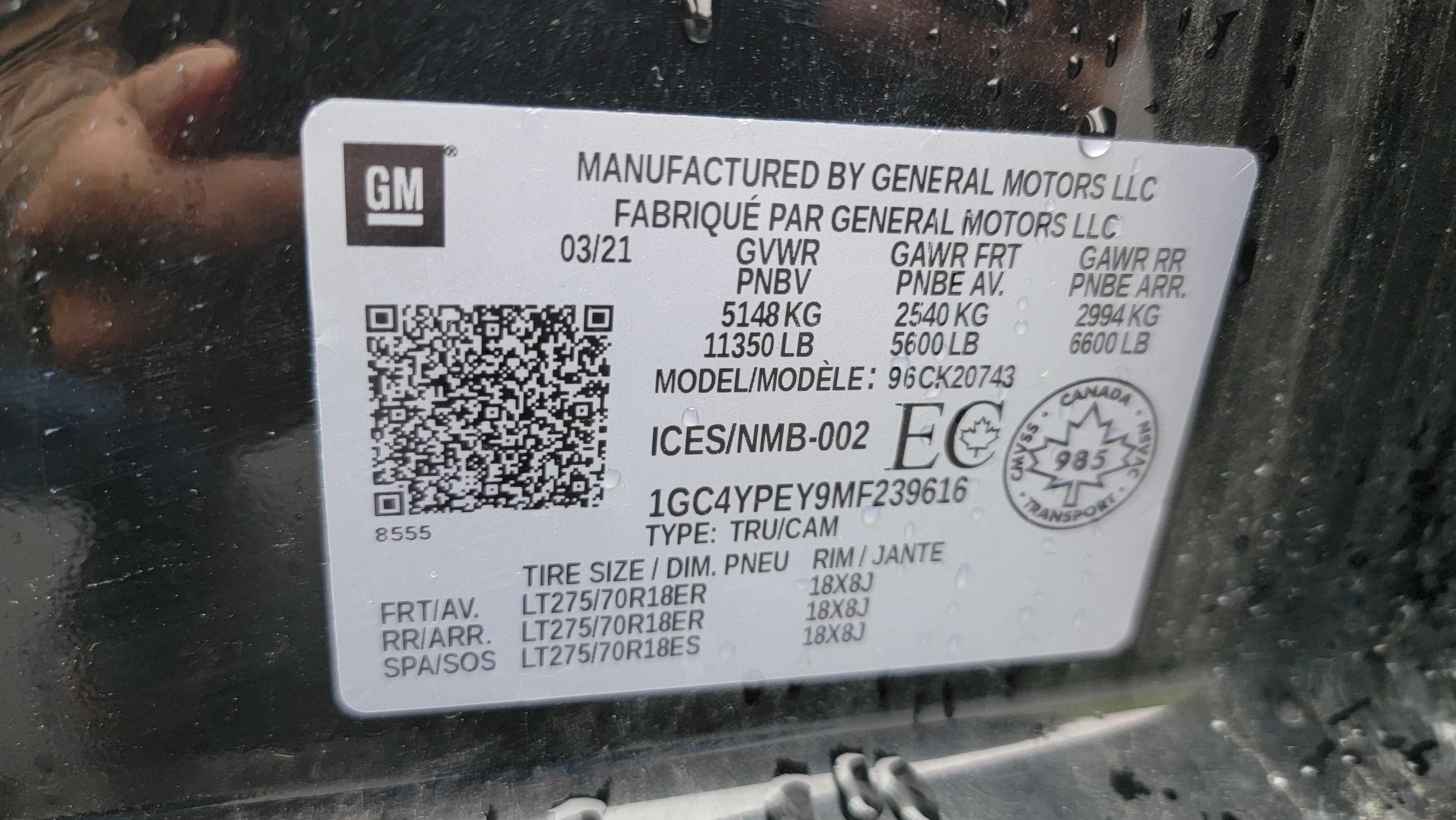 Снимка 11 от търг – 2021 CHEVROLET SILVERADO 2500HD LTZ с VIN 1GC4YPEY9MF239616