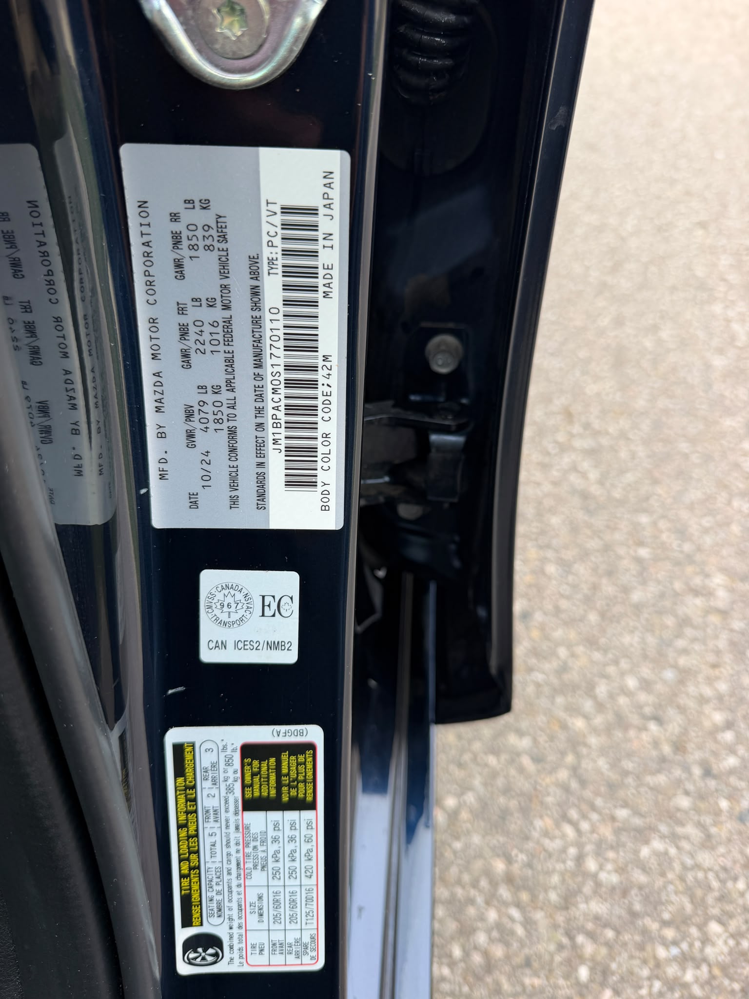 Photo 11 from auction – 2025 MAZDA MAZDA3 GS with VIN JM1BPACM0S1770110