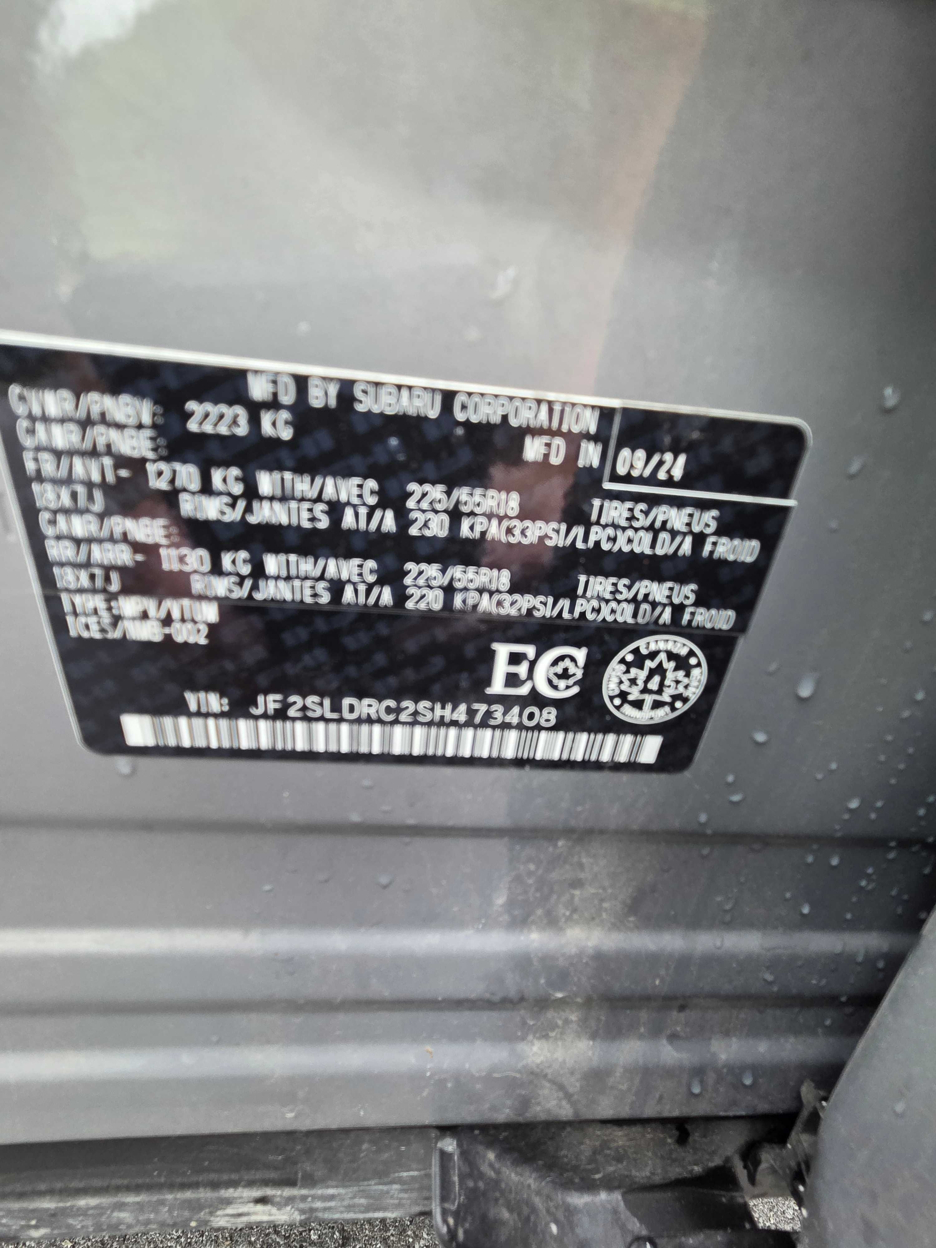 Photo 11 from auction – 2025 SUBARU FORESTER LIMITED with VIN JF2SLDRC2SH473408