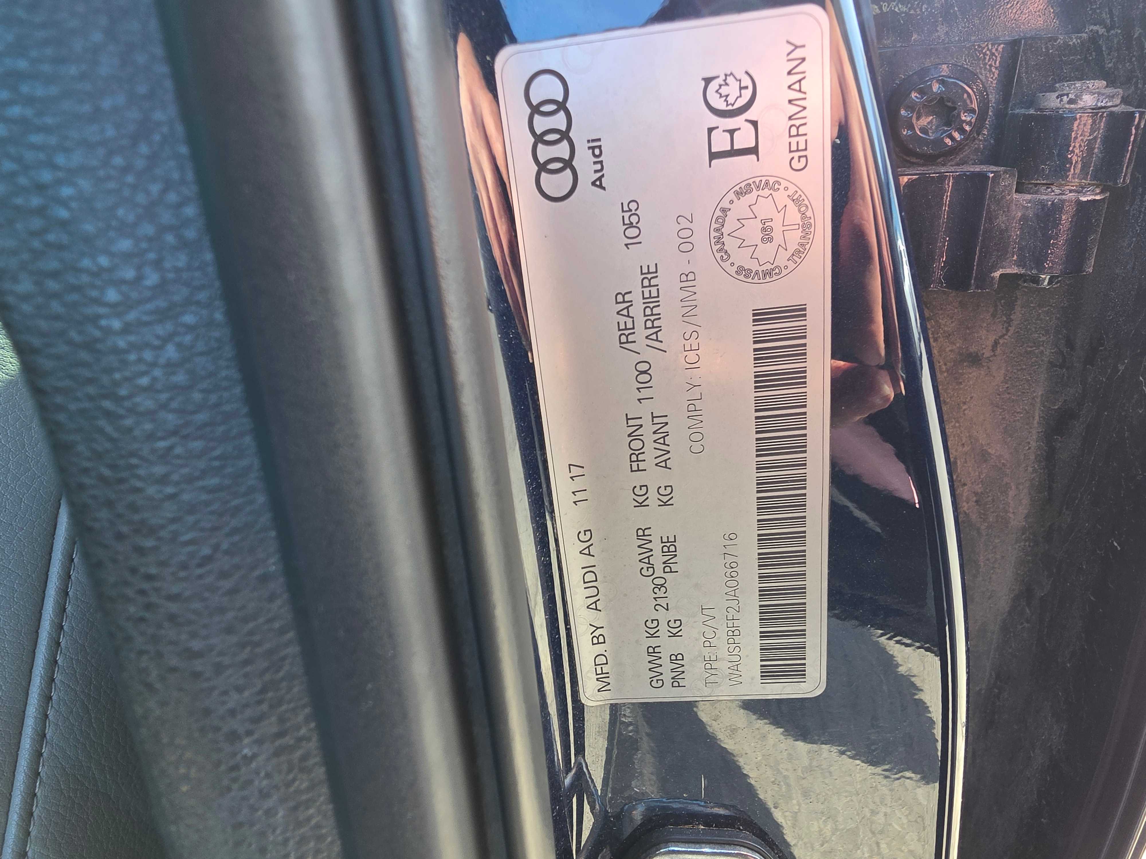 Photo 11 from auction – 2018 AUDI A3 SPORTBACK E-TRON TECHNIK with VIN WAUSPBFF2JA066716