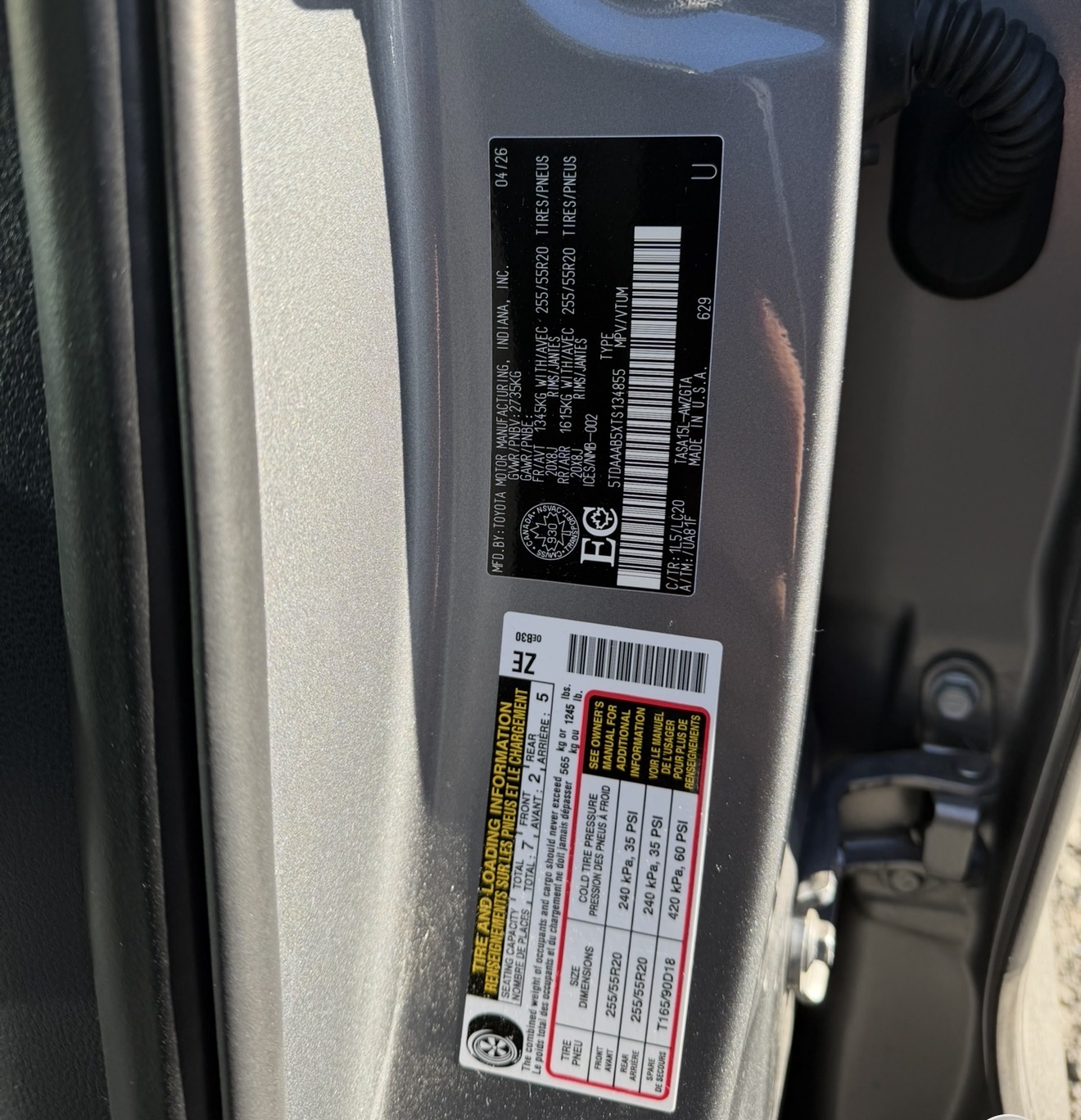 Снимка 10 от търг – 2026 TOYOTA GRAND HIGHLANDER AWD с VIN 5TDAAAB5XTS134855