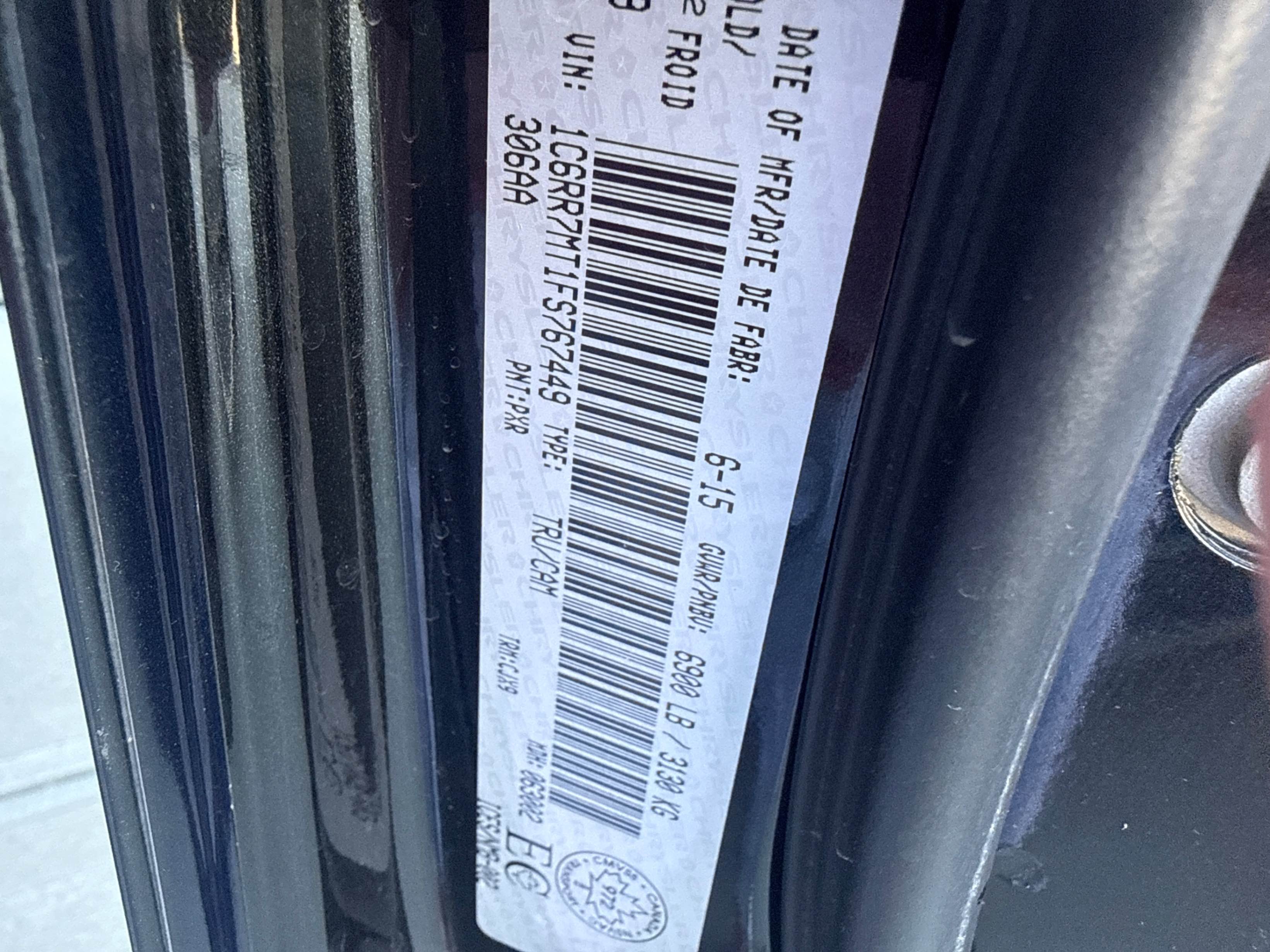 Photo 10 from auction – 2015 RAM 1500 SPORT with VIN 1C6RR7MT1FS767449