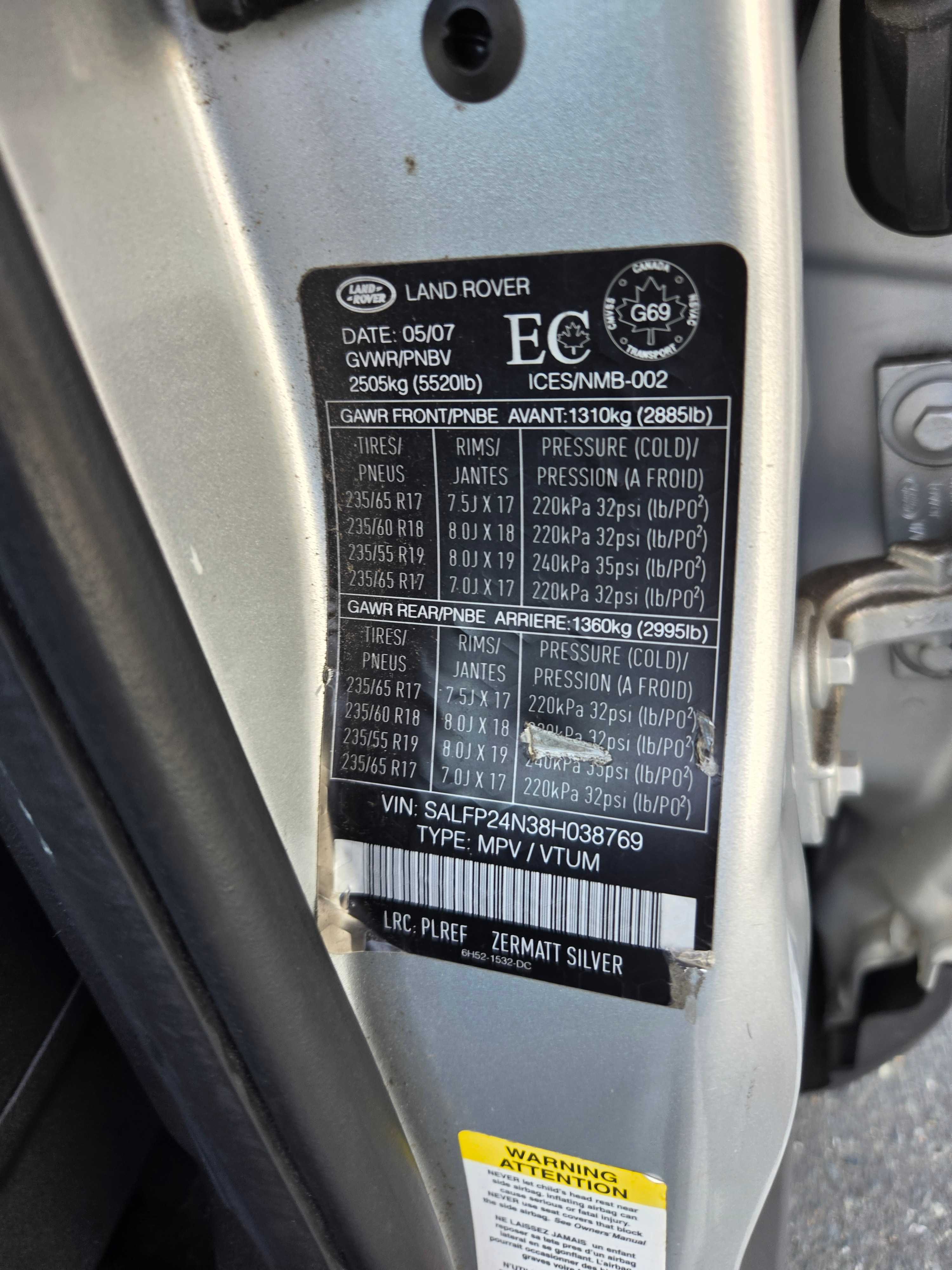 Снимка 11 от търг – 2008 LAND ROVER LR2 AWD 4DR с VIN SALFP24N38H038769